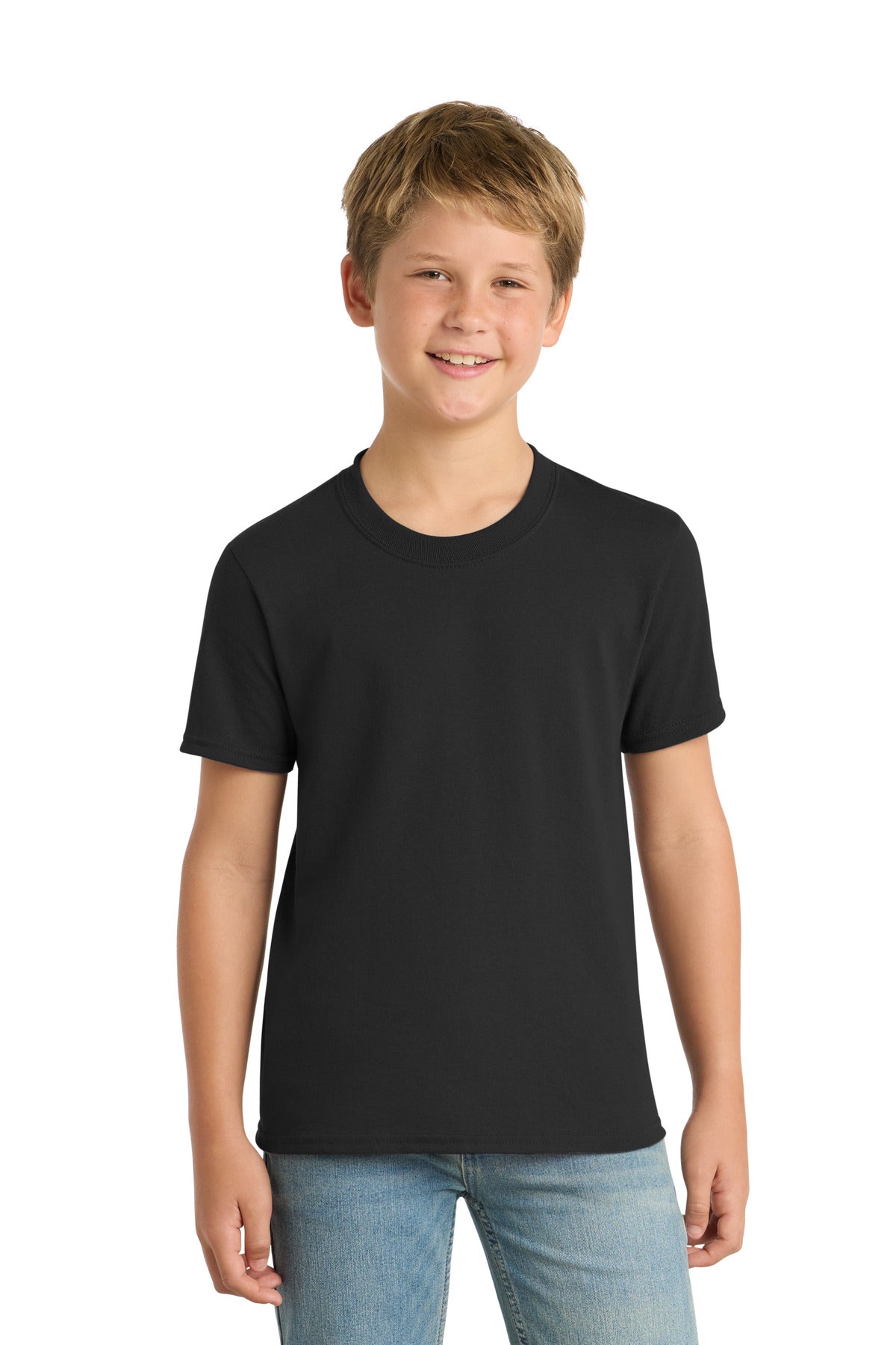 Custom Embroidery or DTF Print - Port & Co ® Youth Core Blend Tee. PC55Y