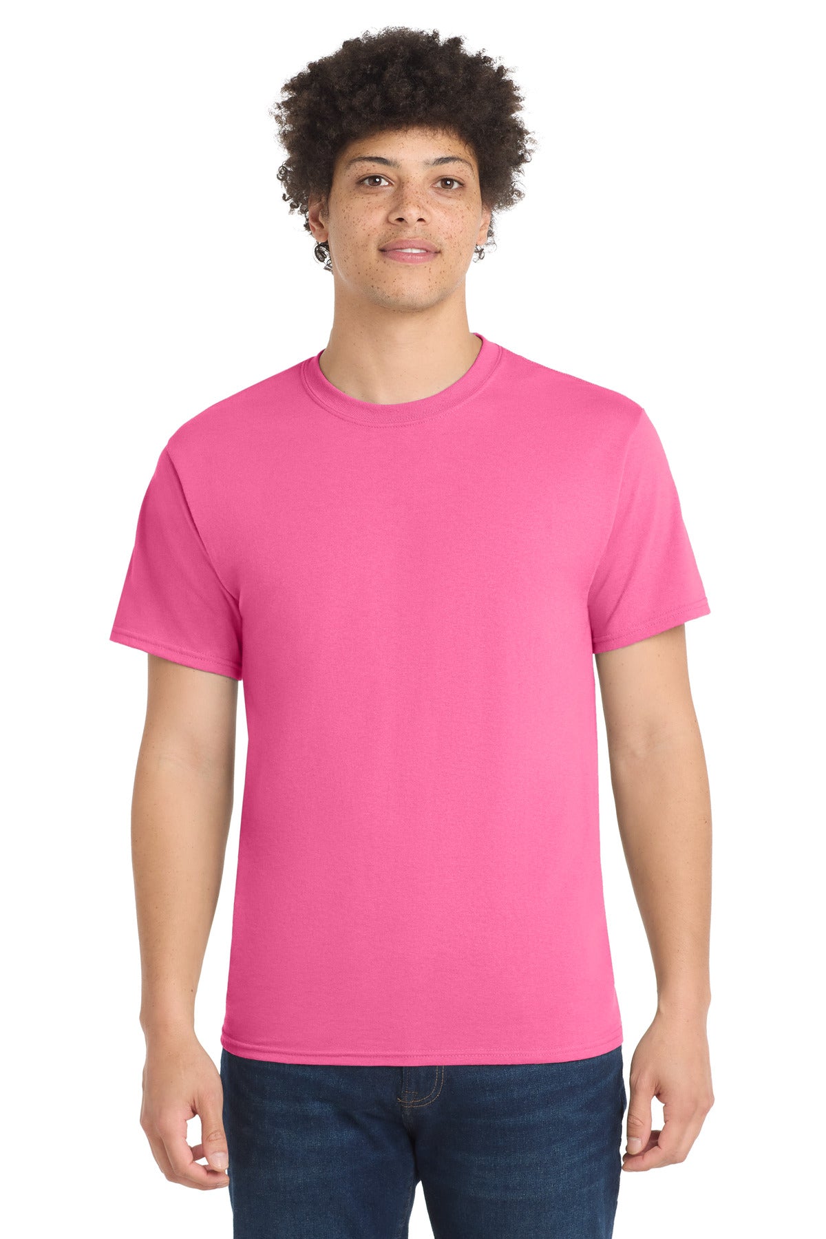 Custom Embroidery or DTF Print - Port & Co ® Core Blend Tee. PC55
