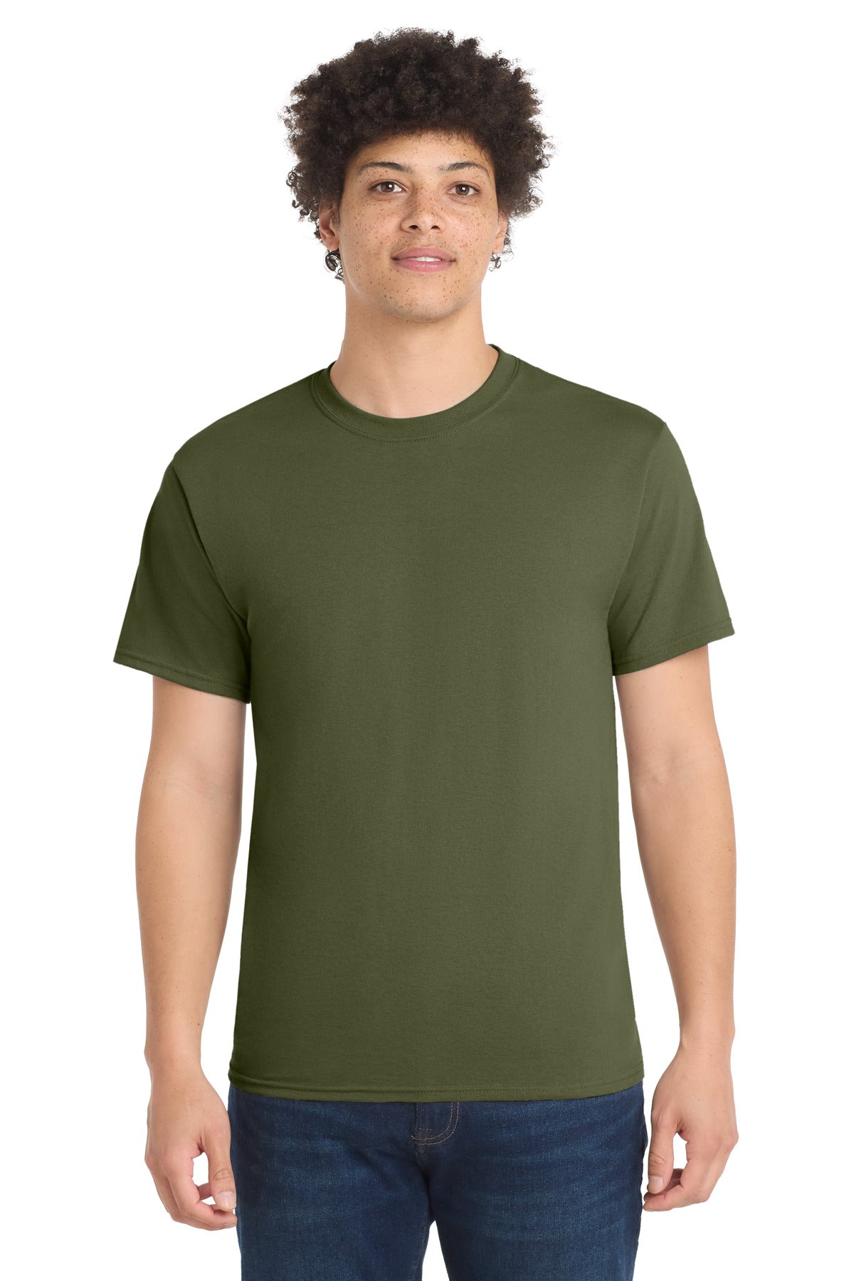 Custom Embroidery or DTF Print - Port & Co ® Core Blend Tee. PC55