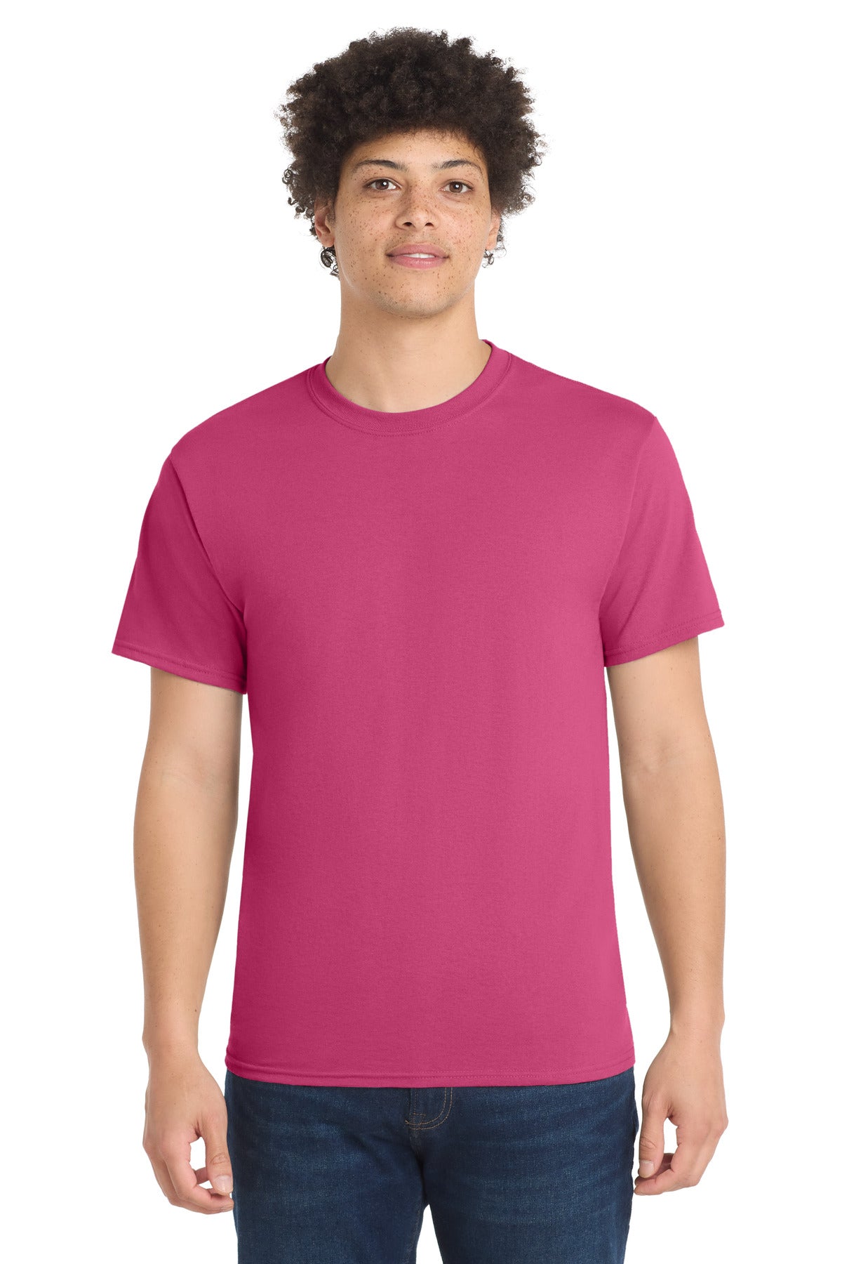 Custom Embroidery or DTF Print - Port & Co ® Core Blend Tee. PC55
