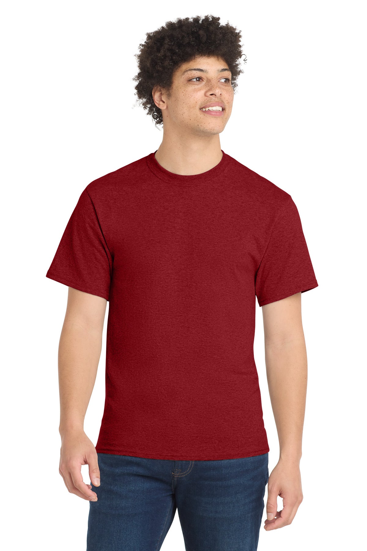 Custom Embroidery or DTF Print - Port & Co ® Core Blend Tee. PC55