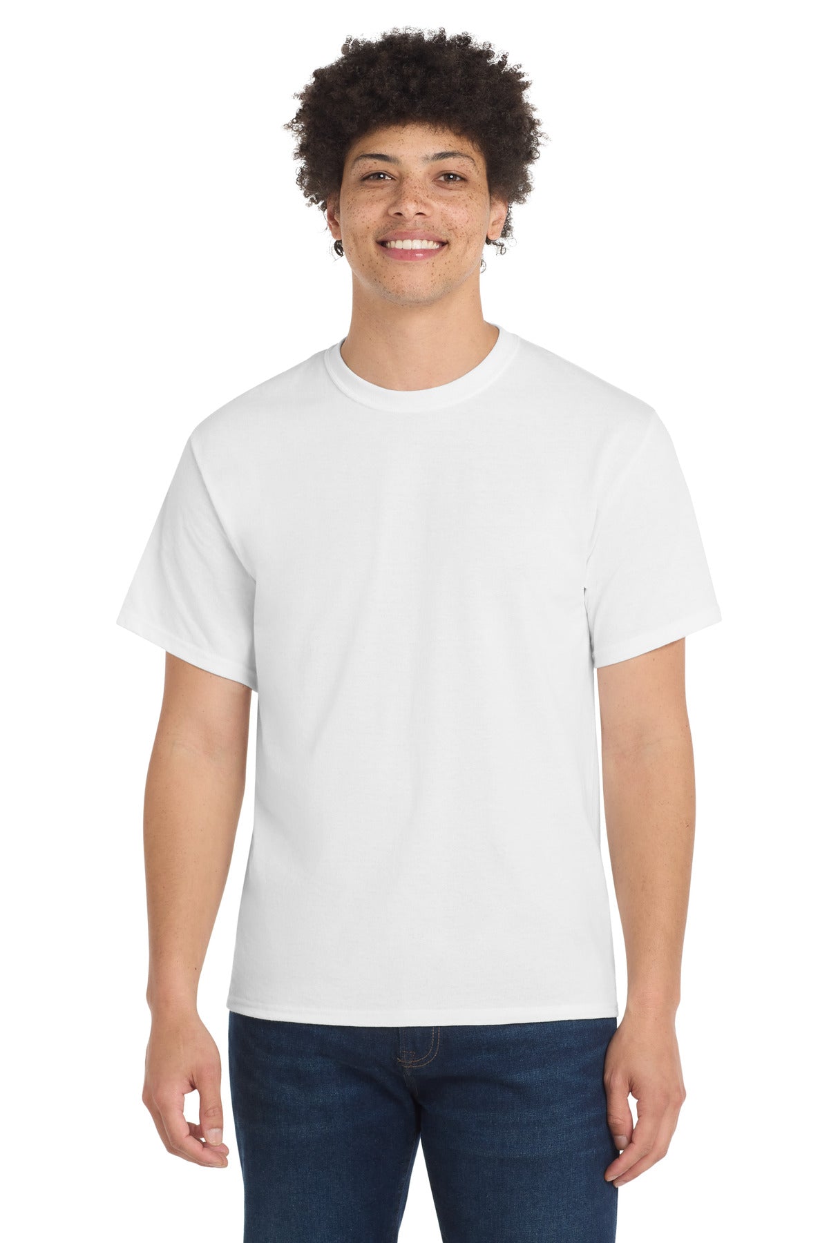 Custom Embroidery or DTF Print - Port & Co ® Core Blend Tee. PC55