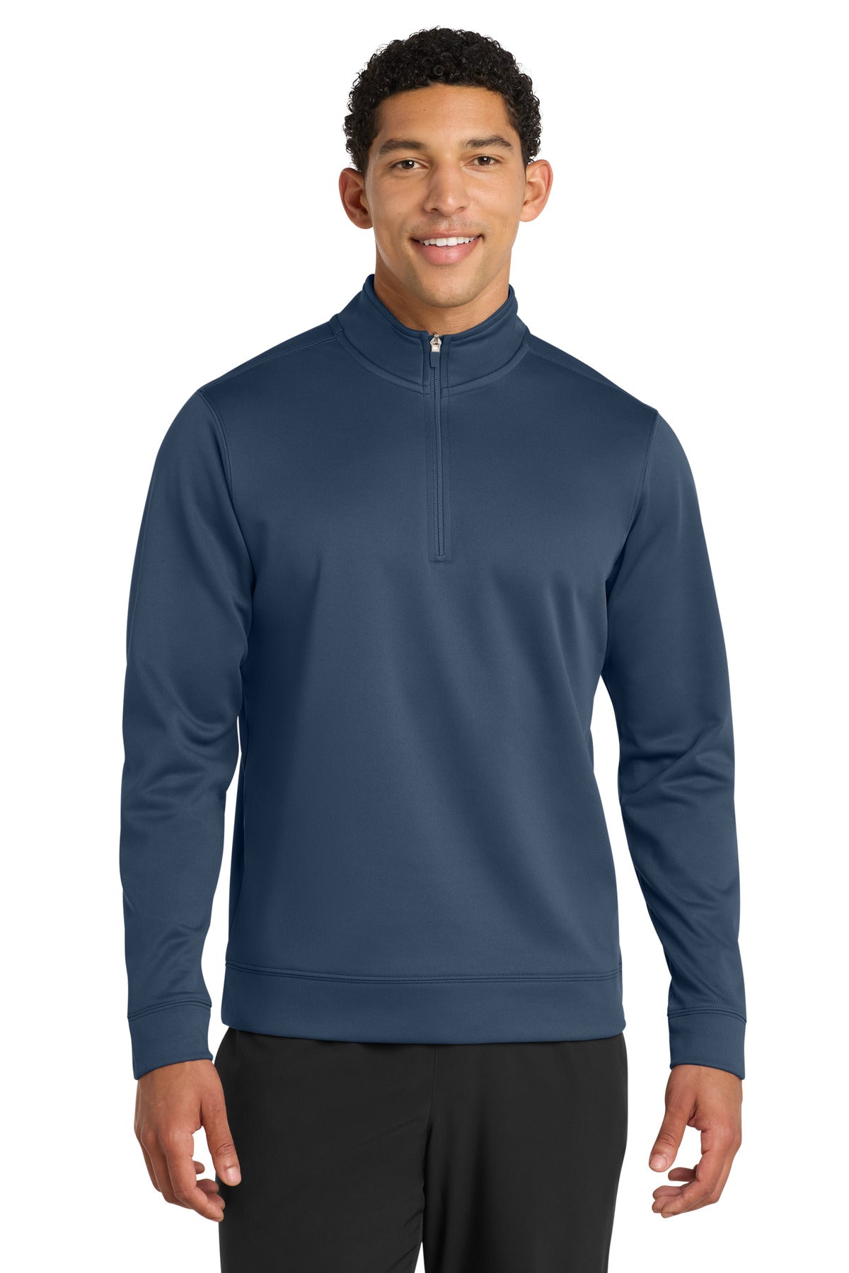 Custom Embroidery or DTF Print - Port & Co ® Performance Fleece 1/4-Zip Pullover Sweatshirt. PC590Q