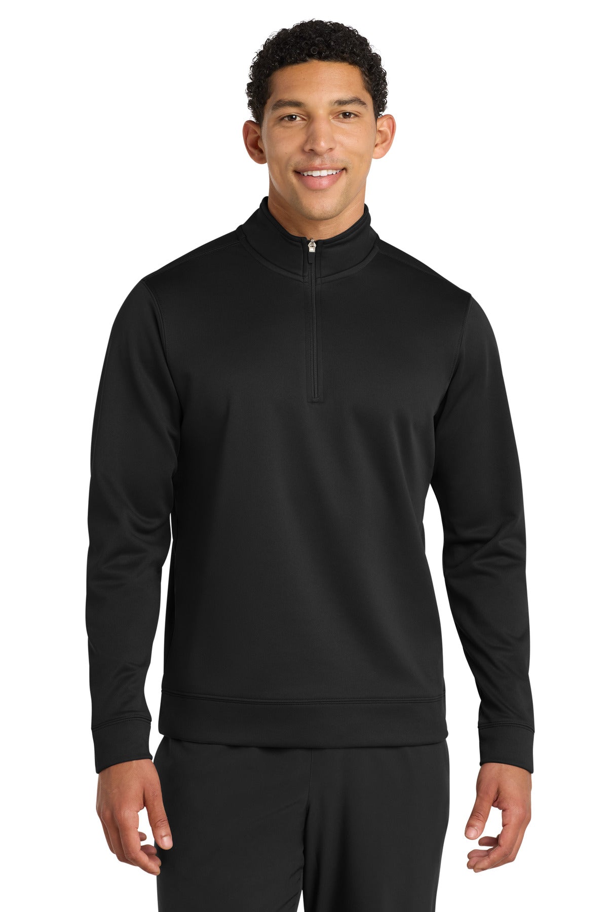 Custom Embroidery or DTF Print - Port & Co ® Performance Fleece 1/4-Zip Pullover Sweatshirt. PC590Q
