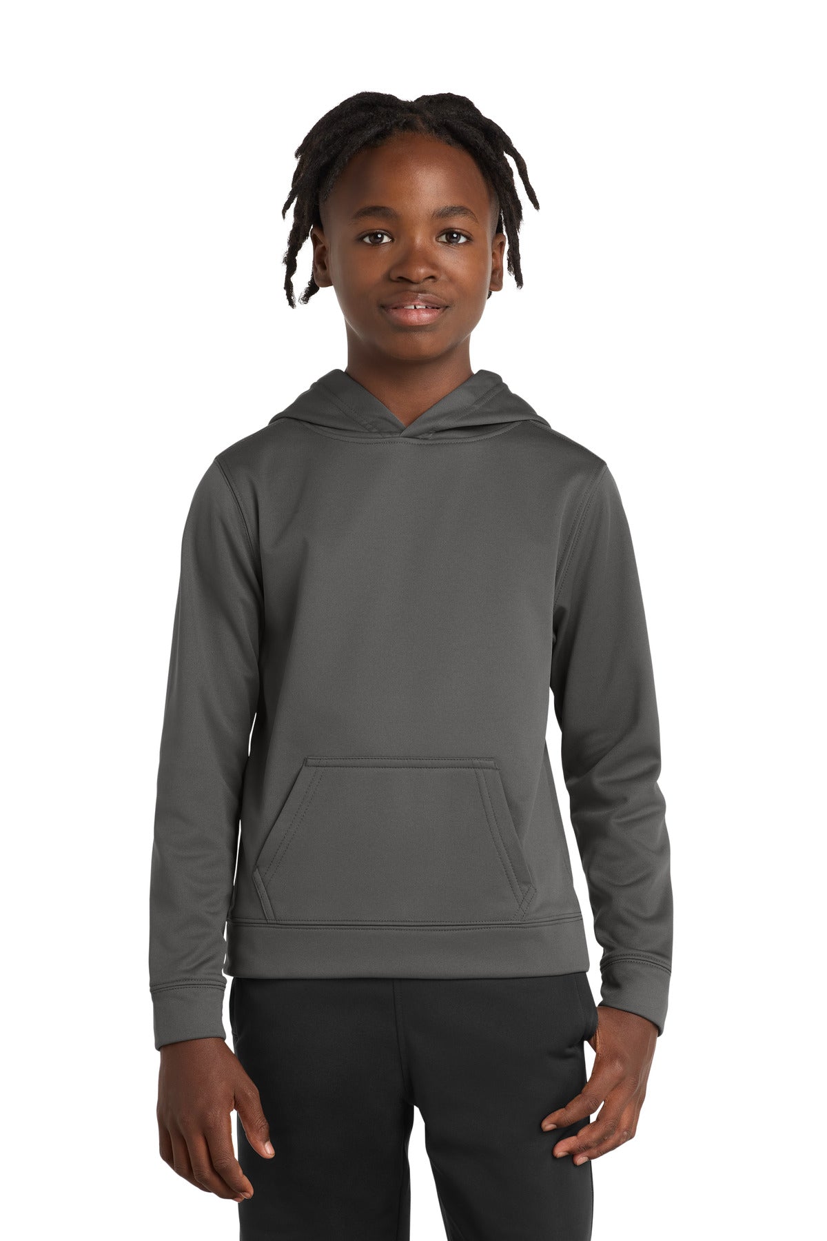 Custom Embroidered or DTF Print on Port & Co ™ Youth Performance Fleece Pullover Hooded Sweatshirt. PC590YH