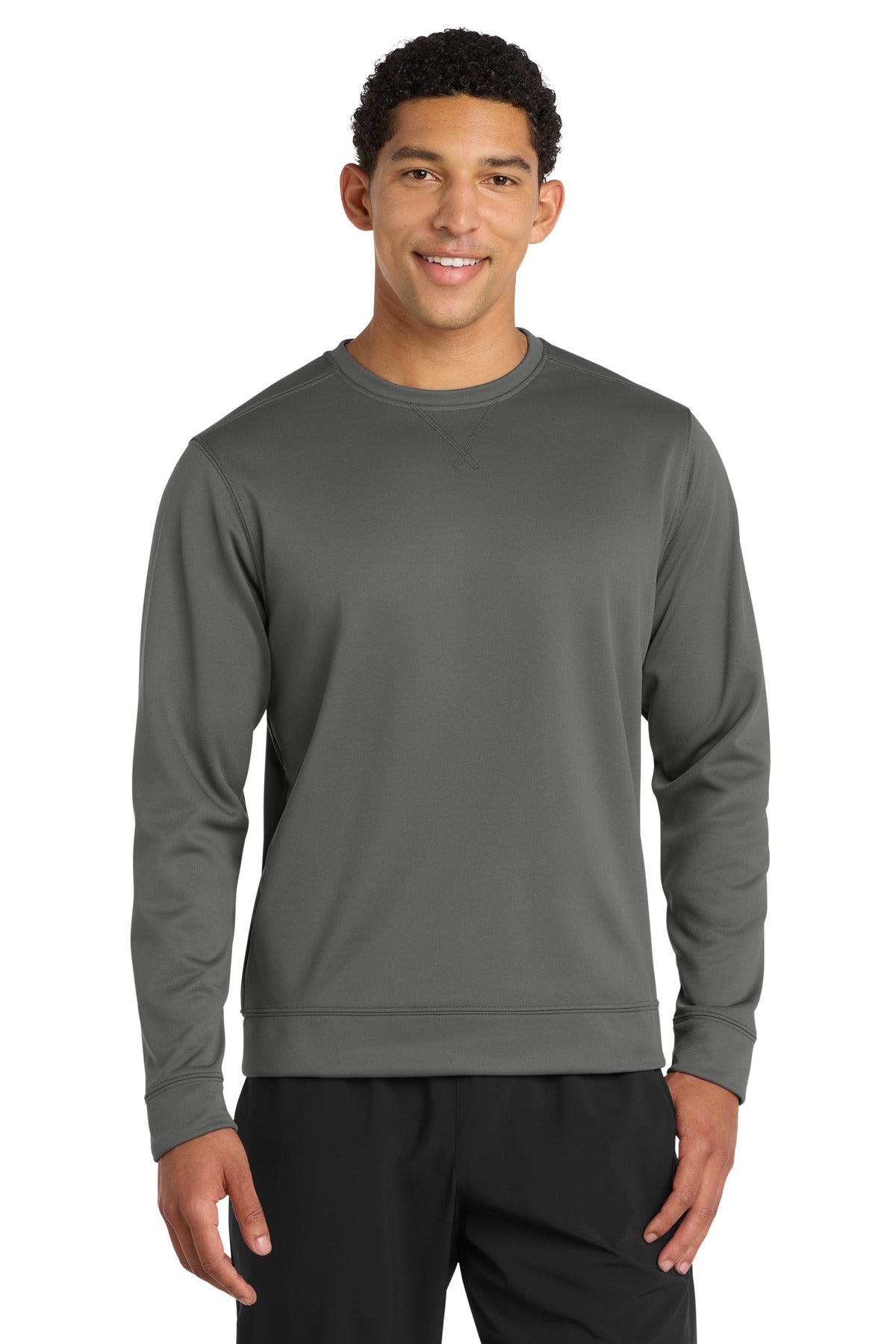 Custom Embroidered or DTF Print on Port & Co ™ Performance Fleece Crewneck Sweatshirt. PC590