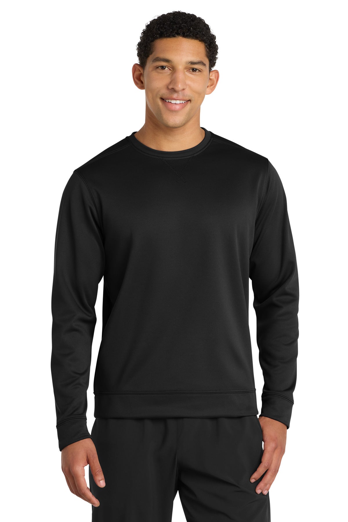 Custom Embroidered or DTF Print on Port & Co ™ Performance Fleece Crewneck Sweatshirt. PC590