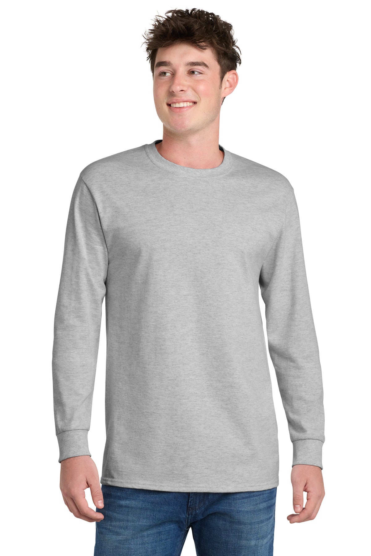 Custom Embroidery or DTF Print - Port & Co ® Tall Long Sleeve Essential Tee. PC61LST