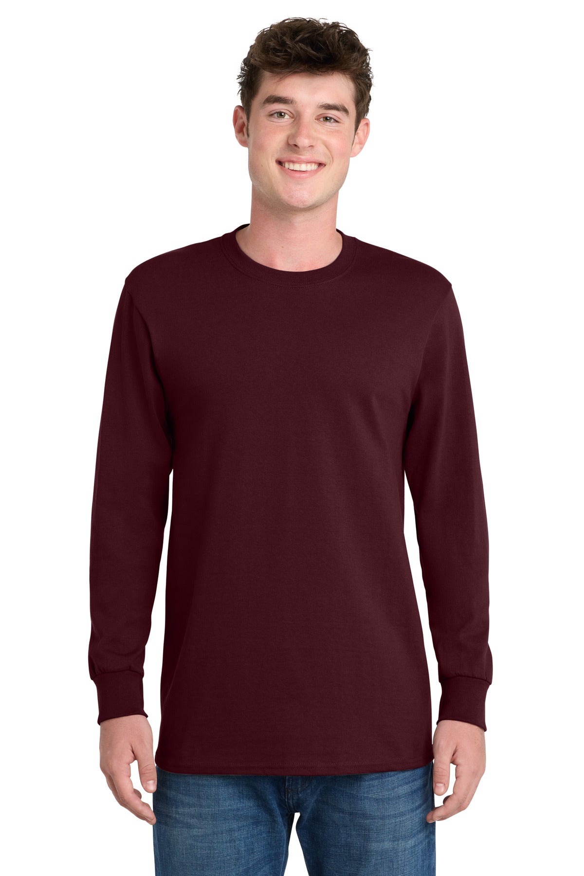 Custom Embroidery or DTF Print - Port & Co ® Tall Long Sleeve Essential Tee. PC61LST