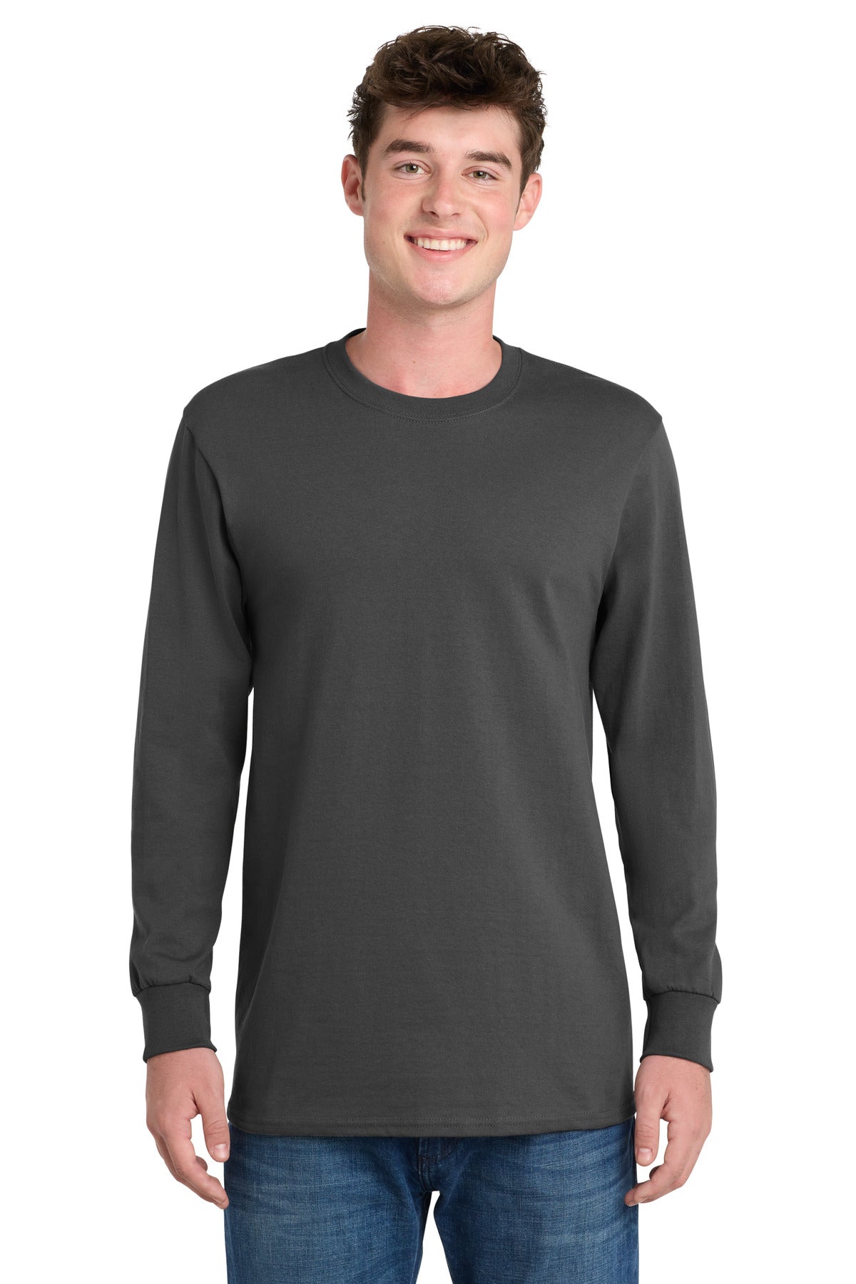 Custom Embroidery or DTF Print - Port & Co ® Tall Long Sleeve Essential Tee. PC61LST