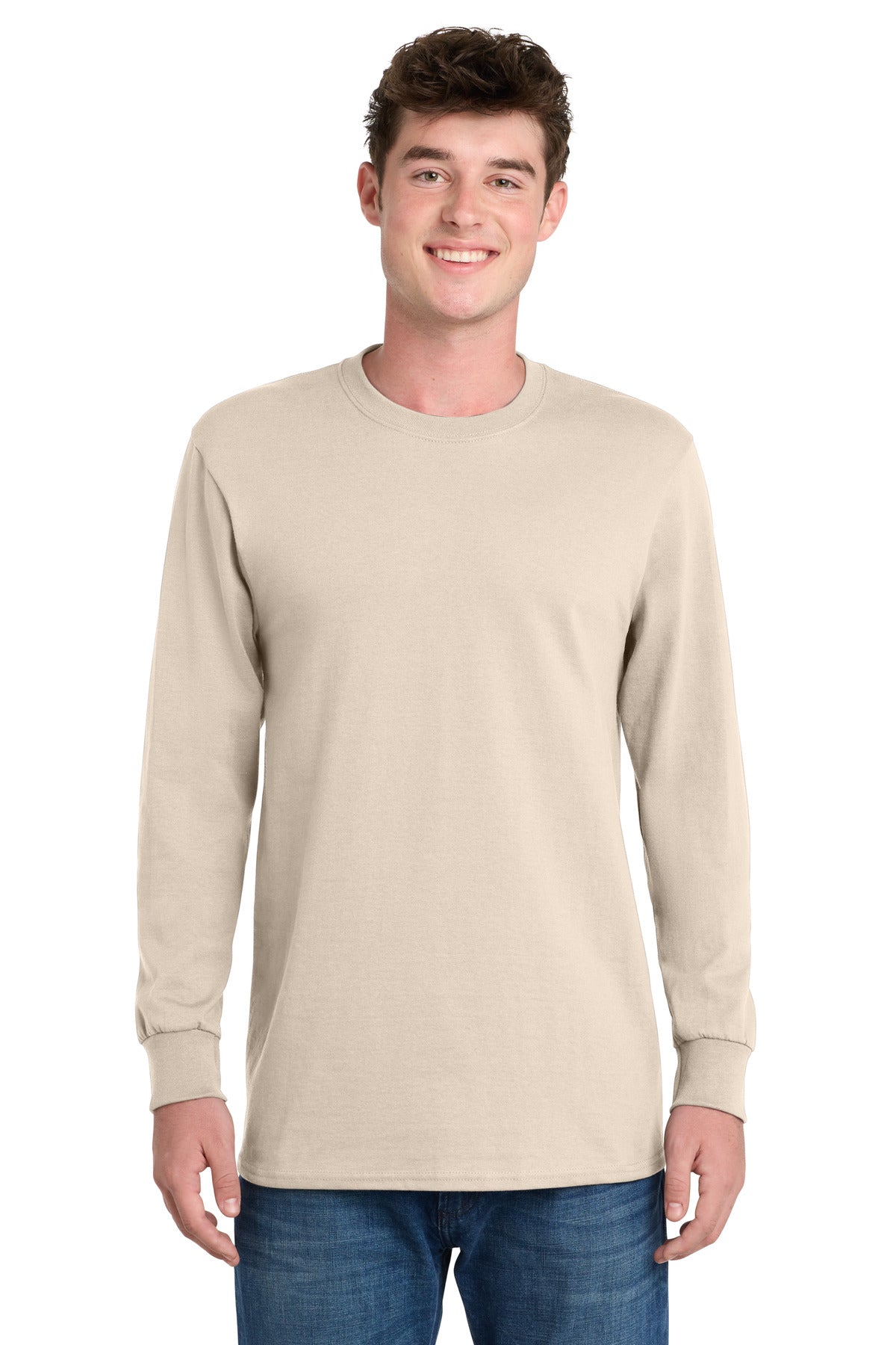 Custom Embroidery or DTF Print - Port & Co ® Tall Long Sleeve Essential Tee. PC61LST