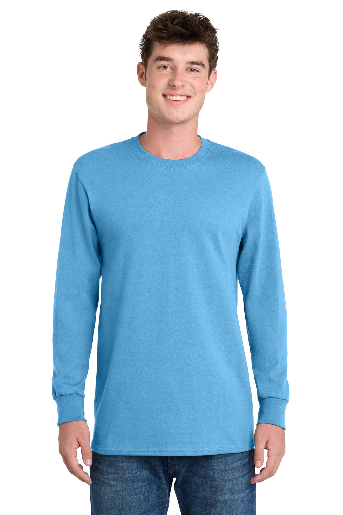 Custom Embroidery or DTF Print - Port & Co ® Long Sleeve Essential Tee. PC61LS