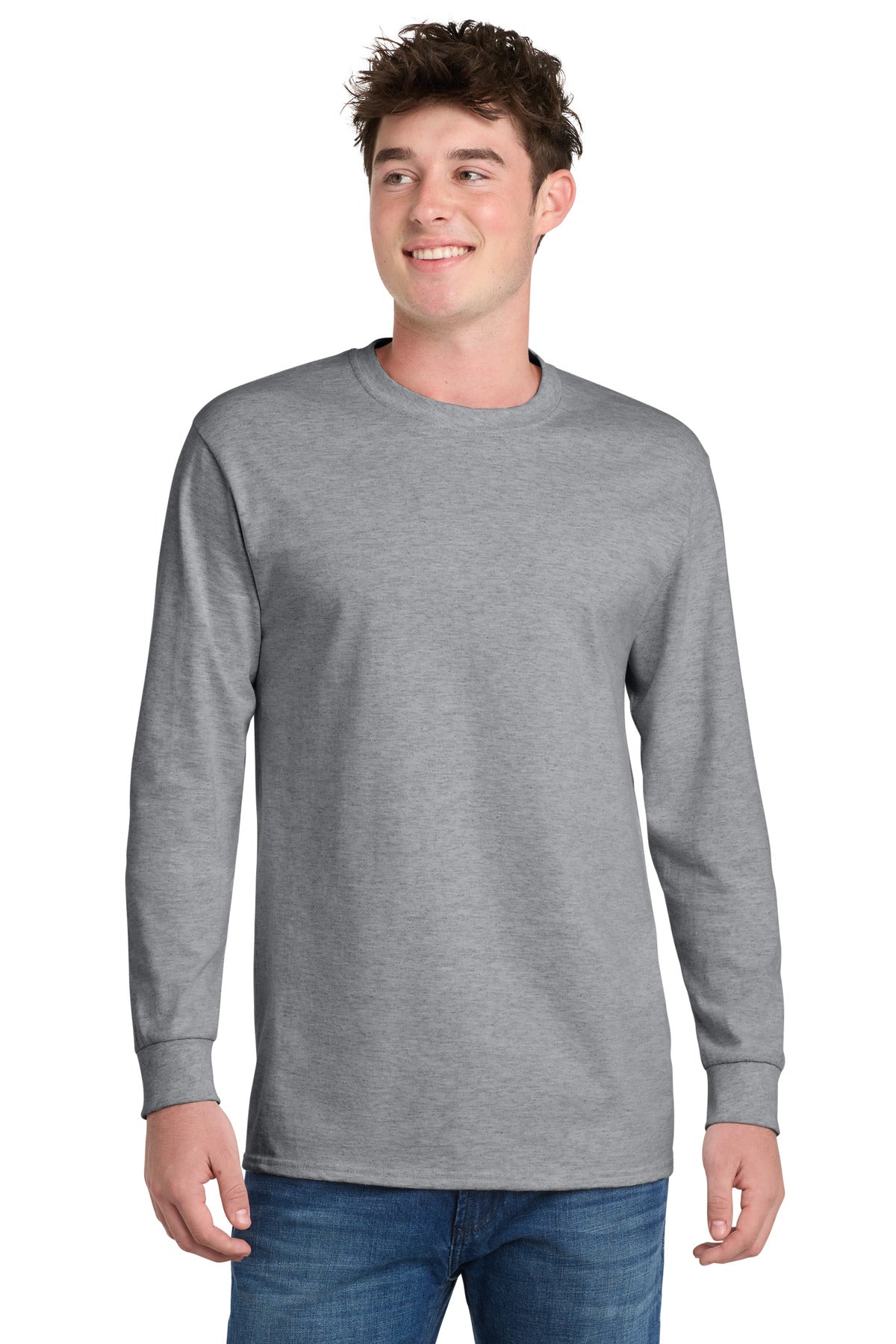 Custom Embroidery or DTF Print - Port & Co ® Long Sleeve Essential Tee. PC61LS