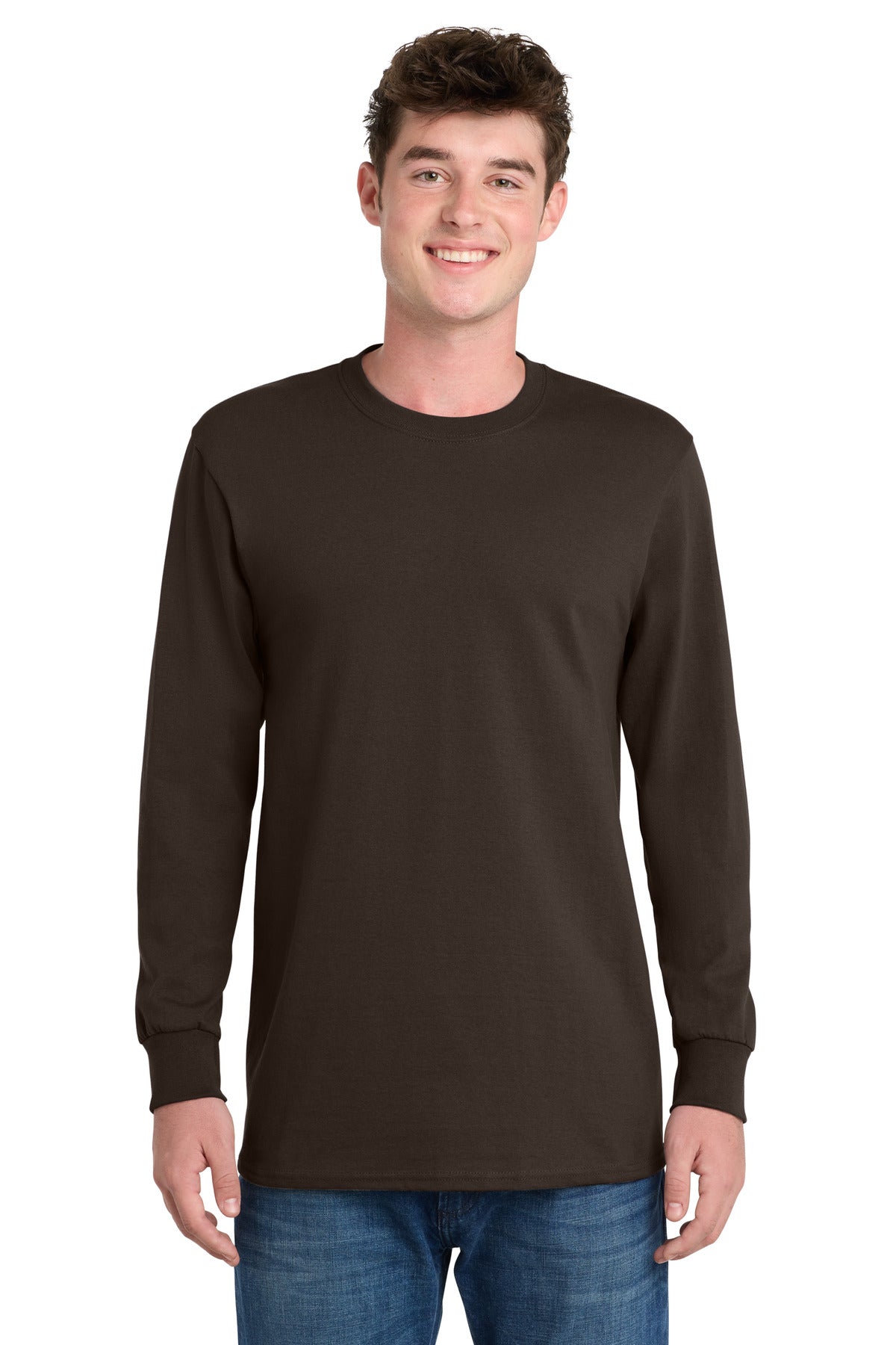 Custom Embroidery or DTF Print - Port & Co ® Long Sleeve Essential Tee. PC61LS