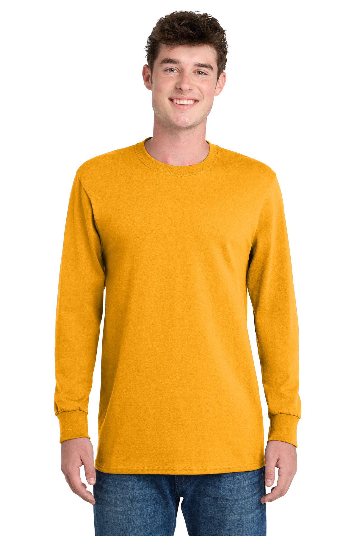 Custom Embroidery or DTF Print - Port & Co ® Long Sleeve Essential Tee. PC61LS