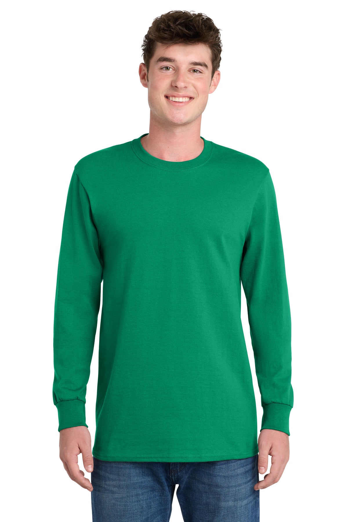 Custom Embroidery or DTF Print - Port & Co ® Long Sleeve Essential Tee. PC61LS