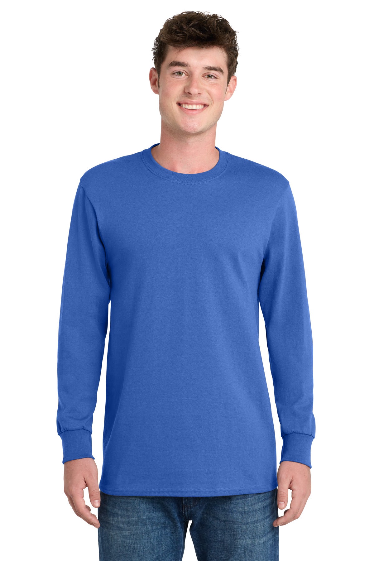 Custom Embroidery or DTF Print - Port & Co ® Long Sleeve Essential Tee. PC61LS