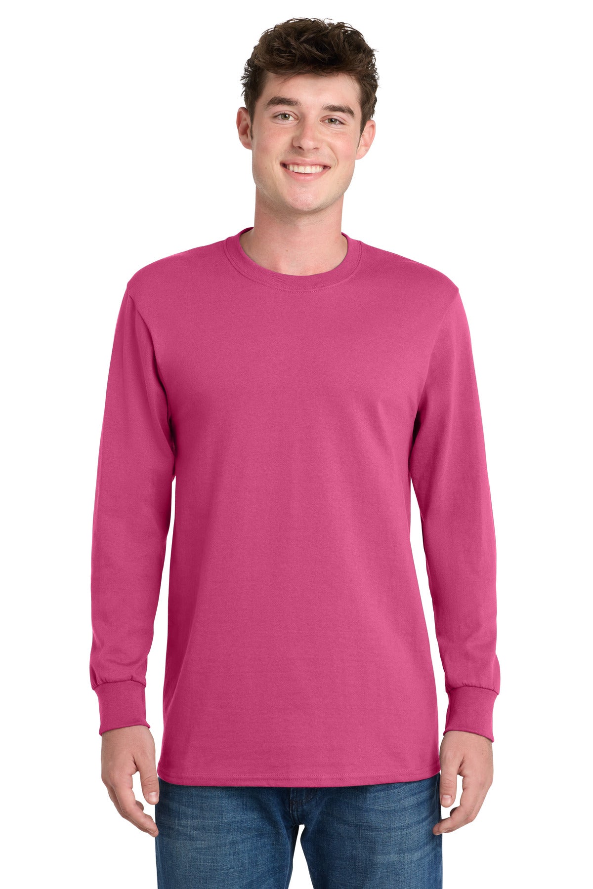 Custom Embroidery or DTF Print - Port & Co ® Long Sleeve Essential Tee. PC61LS