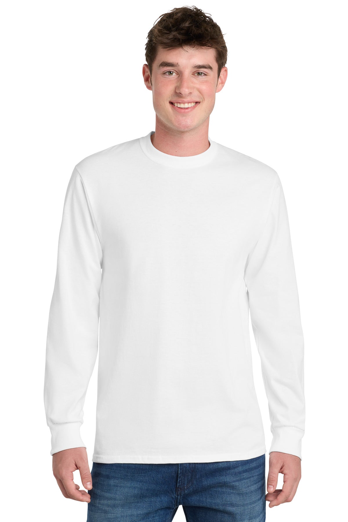 Custom Embroidery or DTF Print - Port & Co ® Long Sleeve Essential Tee. PC61LS