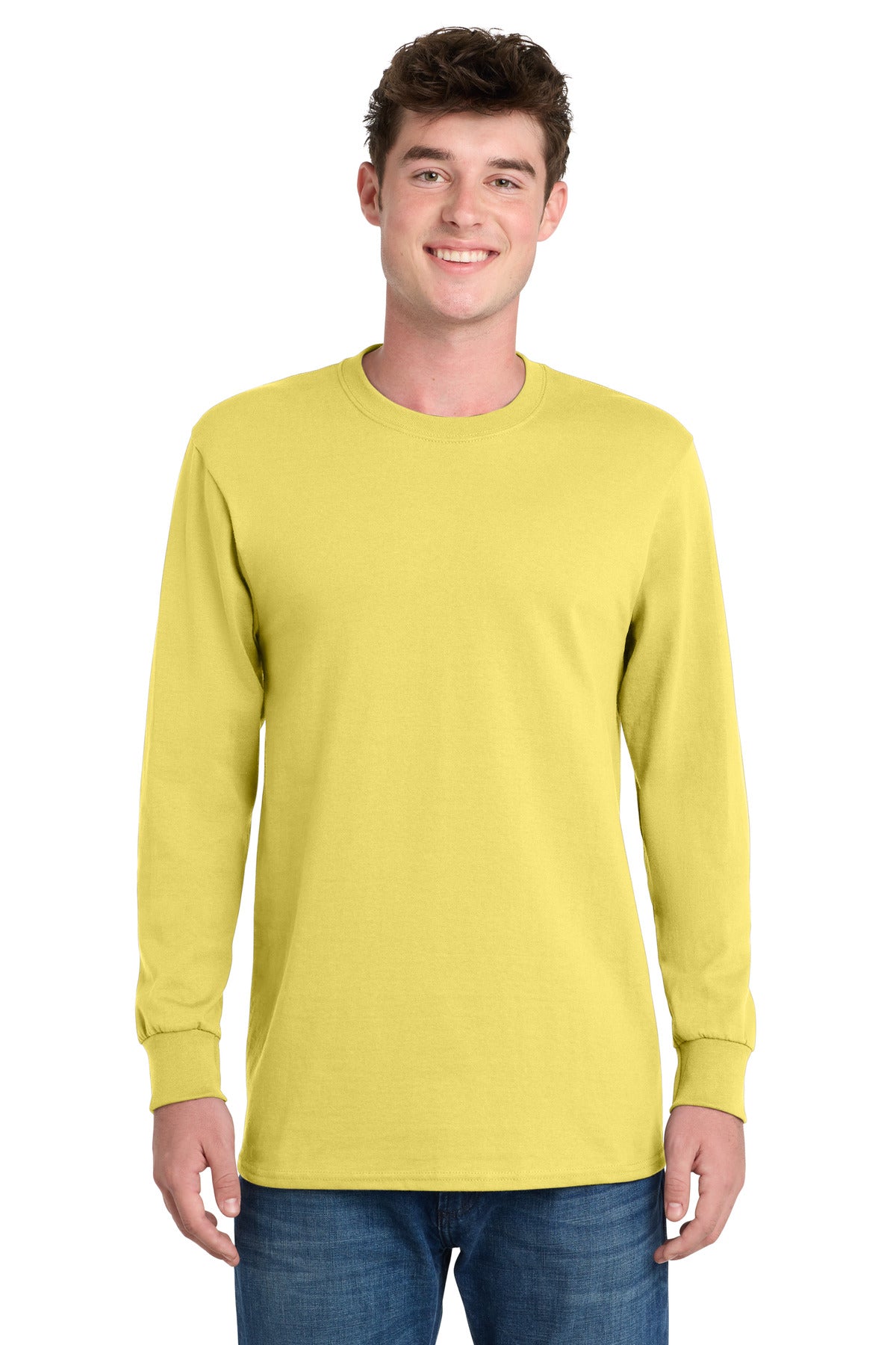 Custom Embroidery or DTF Print - Port & Co ® Long Sleeve Essential Tee. PC61LS