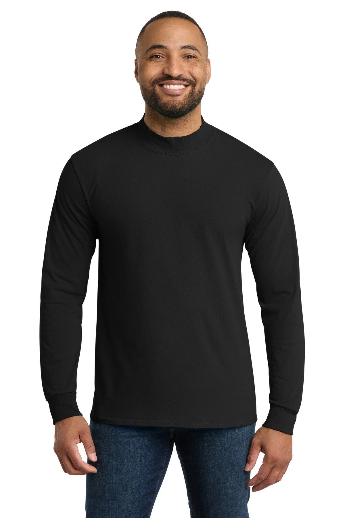 Custom Embroidery or DTF Print - Port & Co ® Essential Mock Turtleneck. PC61M