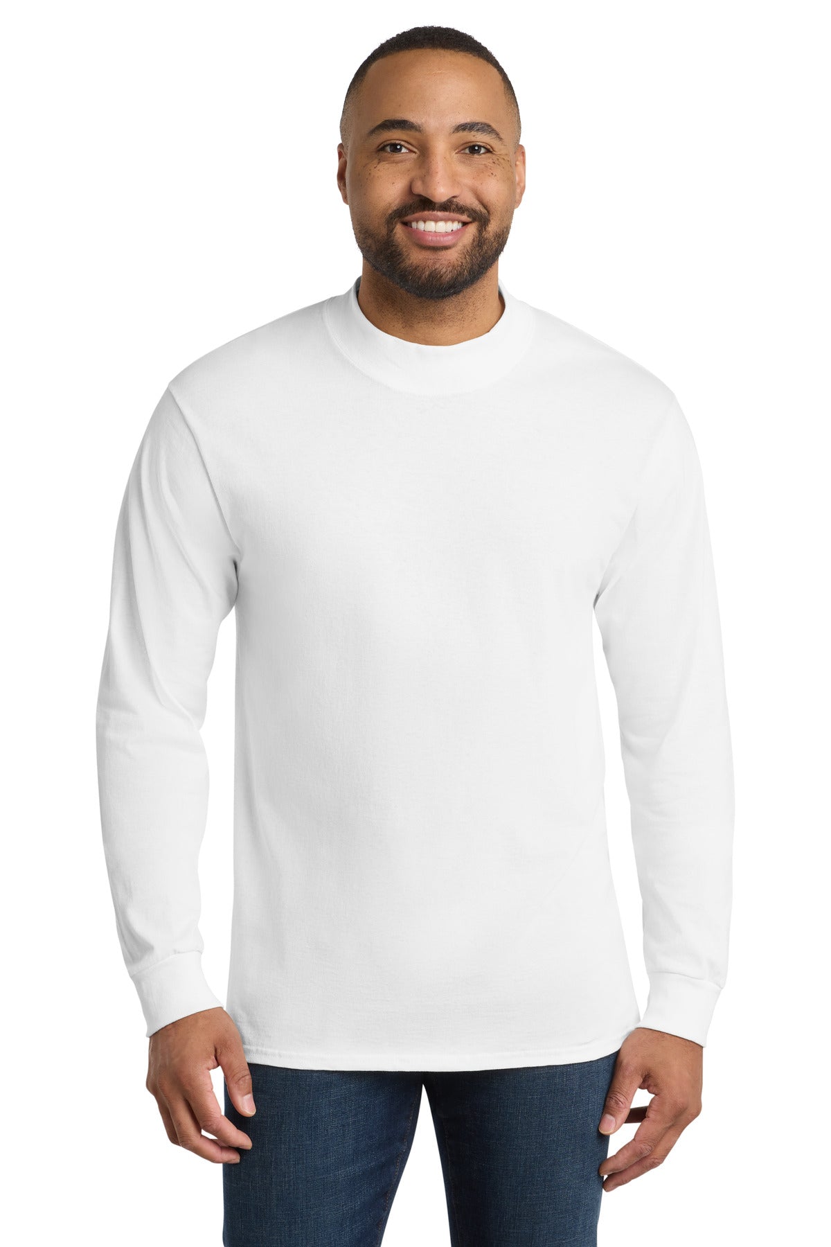 Custom Embroidery or DTF Print - Port & Co ® Essential Mock Turtleneck. PC61M