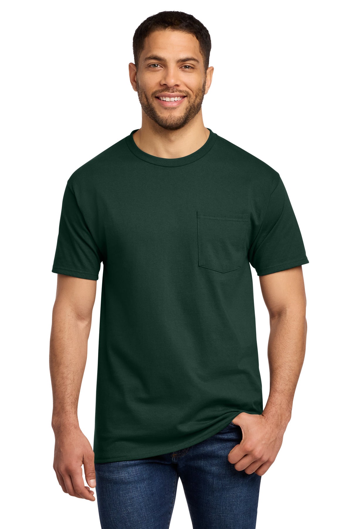 Custom Embroidery or DTF Print - Port & Co ® Tall Essential Pocket Tee. PC61PT