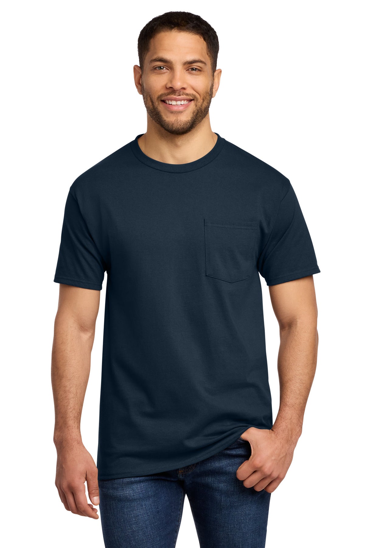 Custom Embroidery or DTF Print - Port & Co ® Tall Essential Pocket Tee. PC61PT