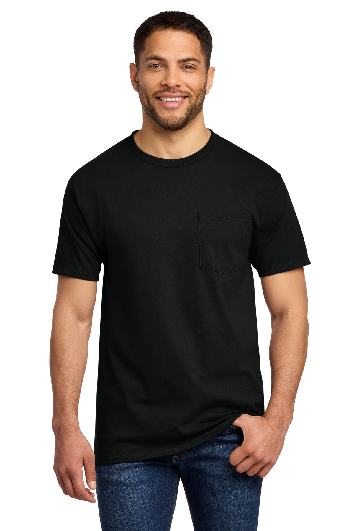 Custom Embroidery or DTF Print - Port & Co ® Tall Essential Pocket Tee. PC61PT