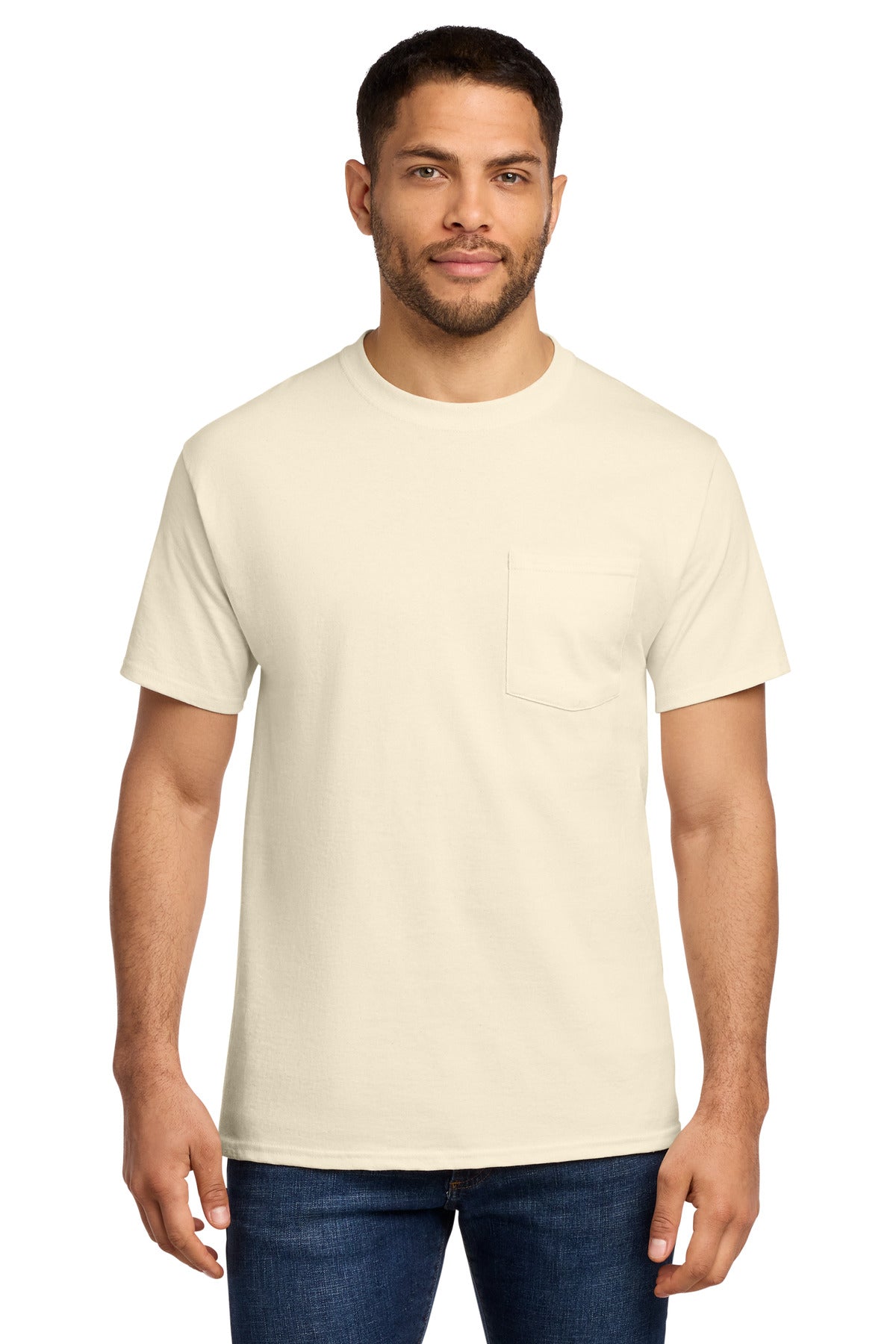 Custom Embroidery or DTF Print - Port & Co ® Essential Pocket Tee. PC61P