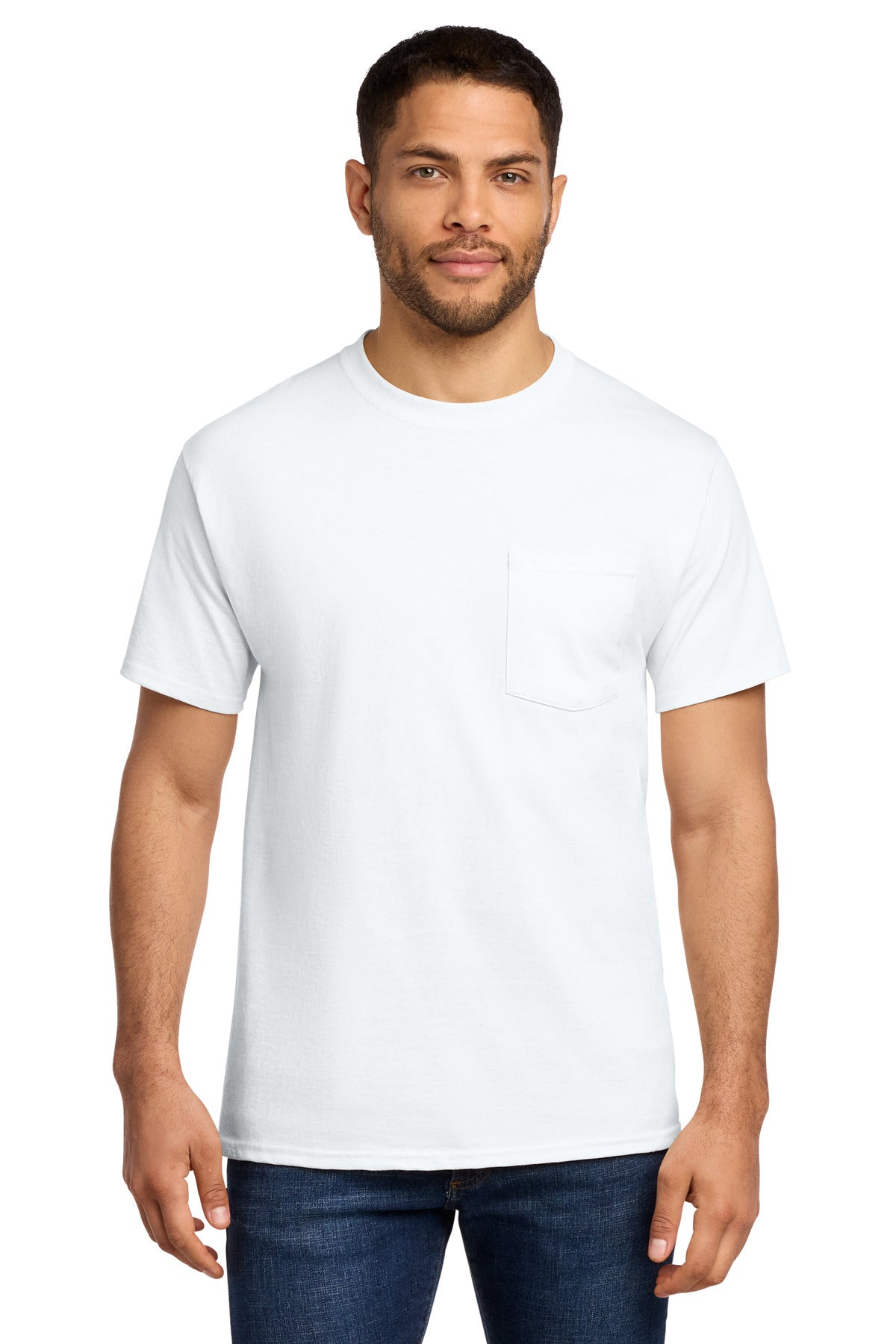 Custom Embroidery or DTF Print - Port & Co ® Essential Pocket Tee. PC61P