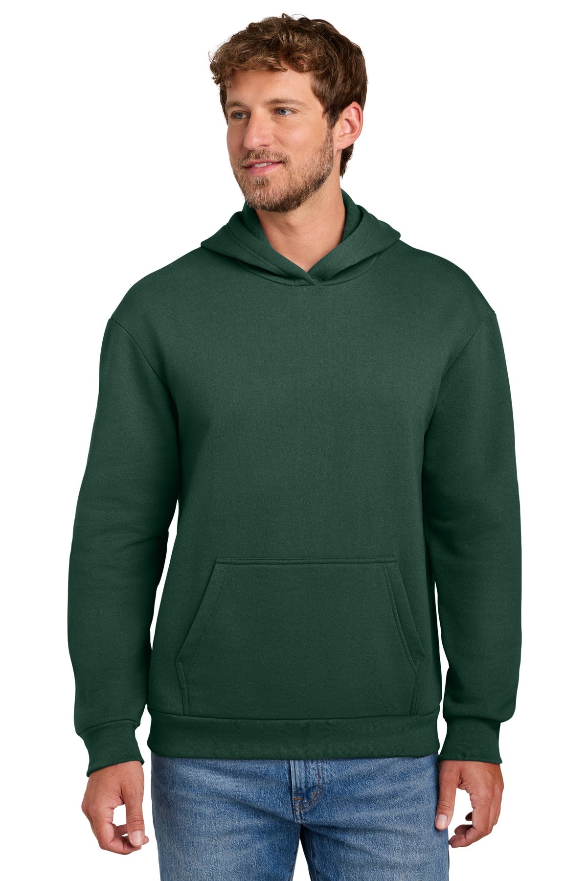 Custom Embroidery or DTF Print - Port & Co ® Easy Fleece Pullover Hooded Sweatshirt PC68H