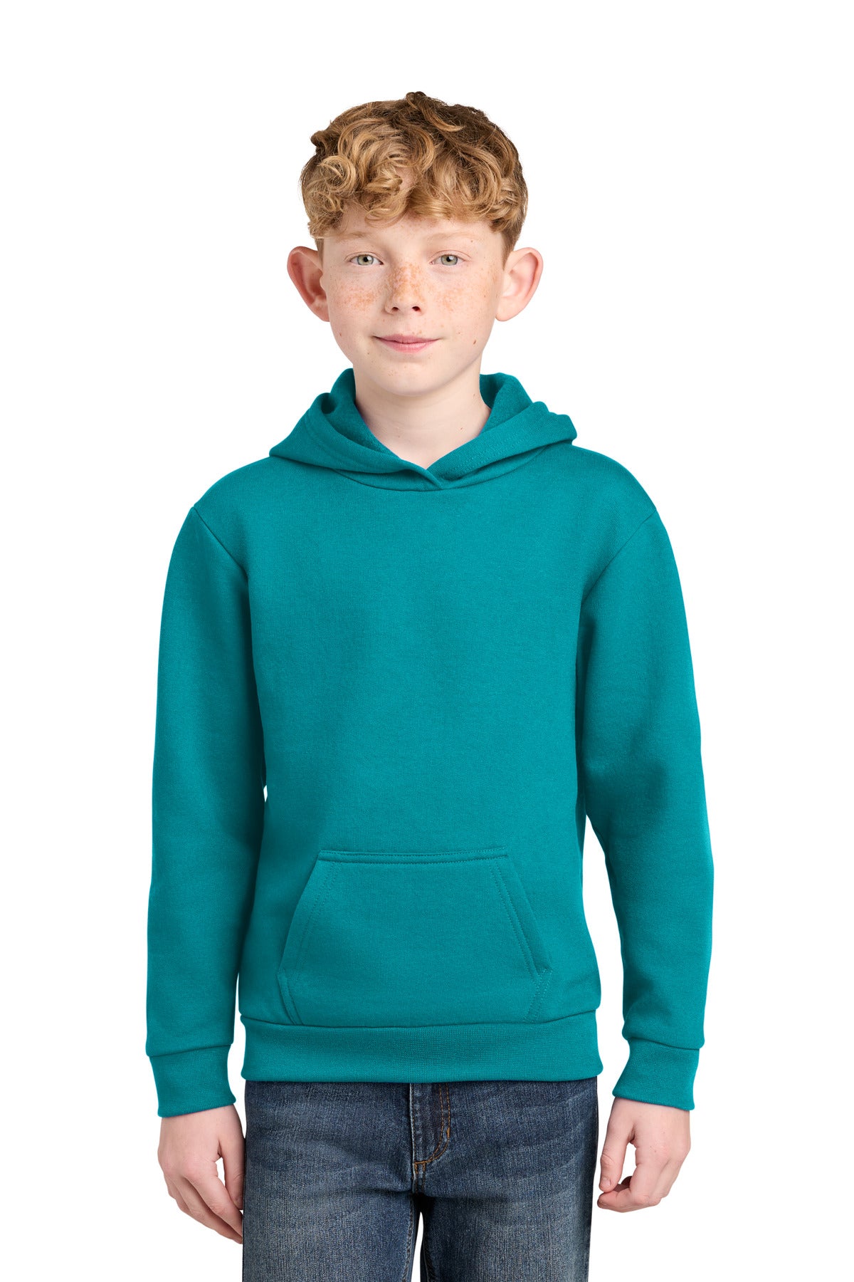 Custom Embroidery or DTF Print - Port & Co ® Youth Easy Fleece Pullover Hooded Sweatshirt PC68YH