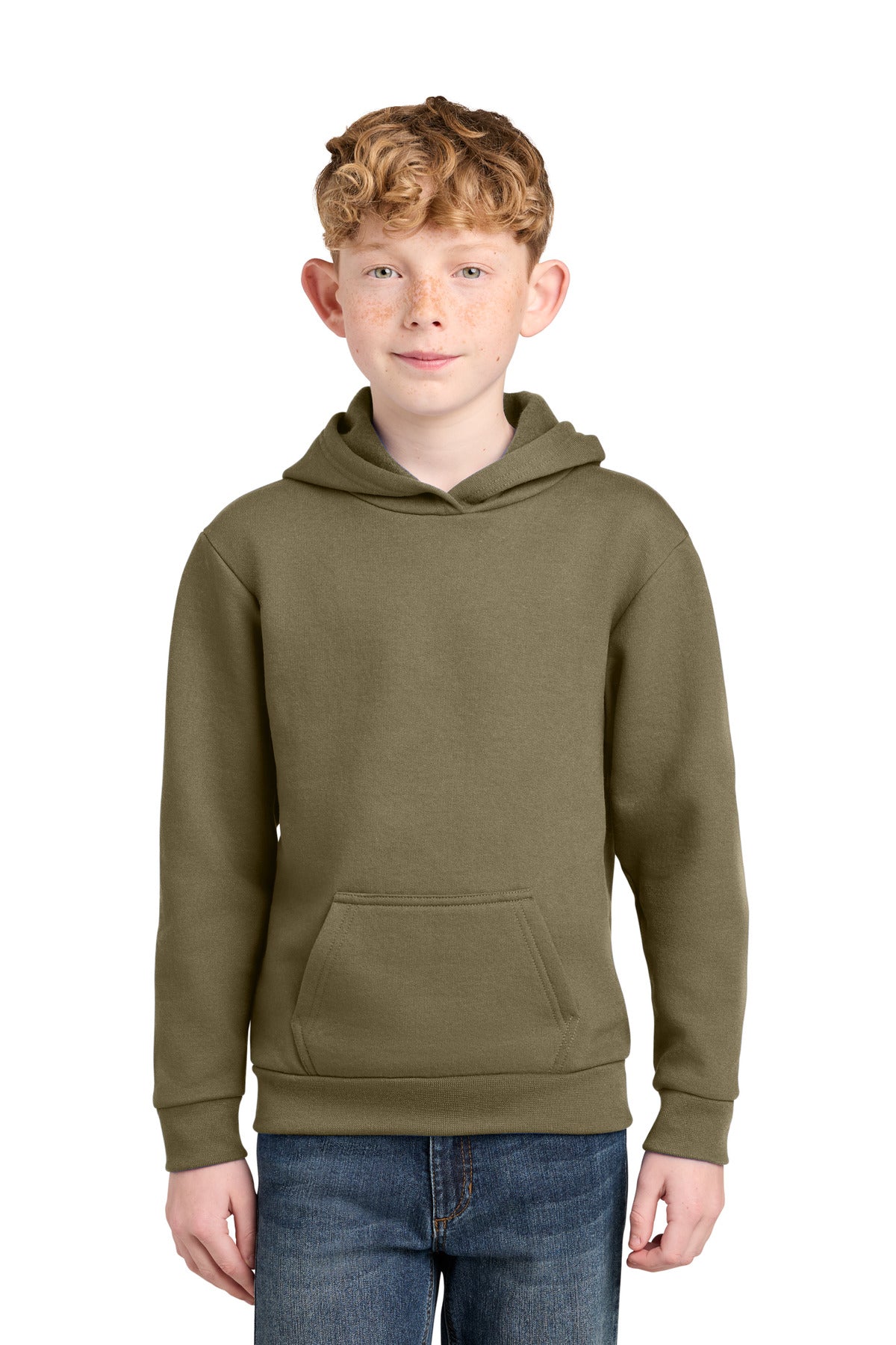 Custom Embroidery or DTF Print - Port & Co ® Youth Easy Fleece Pullover Hooded Sweatshirt PC68YH