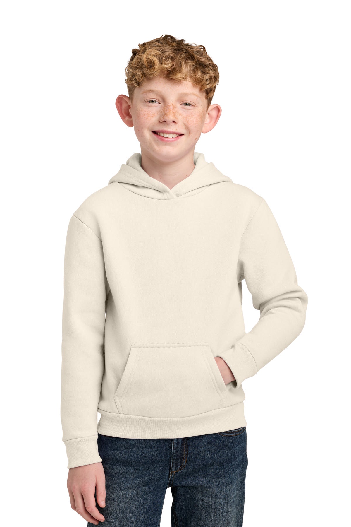 Custom Embroidery or DTF Print - Port & Co ® Youth Easy Fleece Pullover Hooded Sweatshirt PC68YH