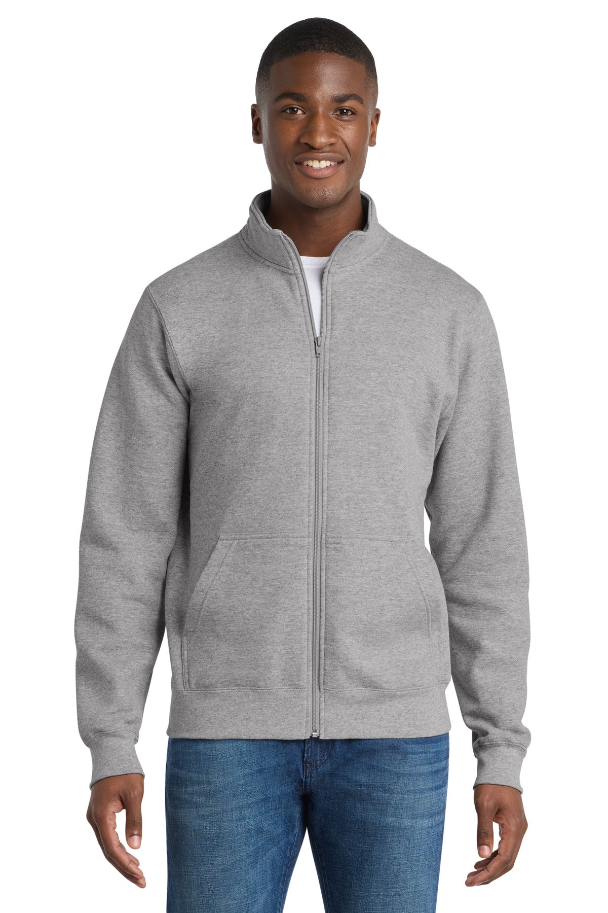 Custom Embroidery or DTF Print - Port & Co ® Core Fleece Cadet Full-Zip Sweatshirt PC78FZ