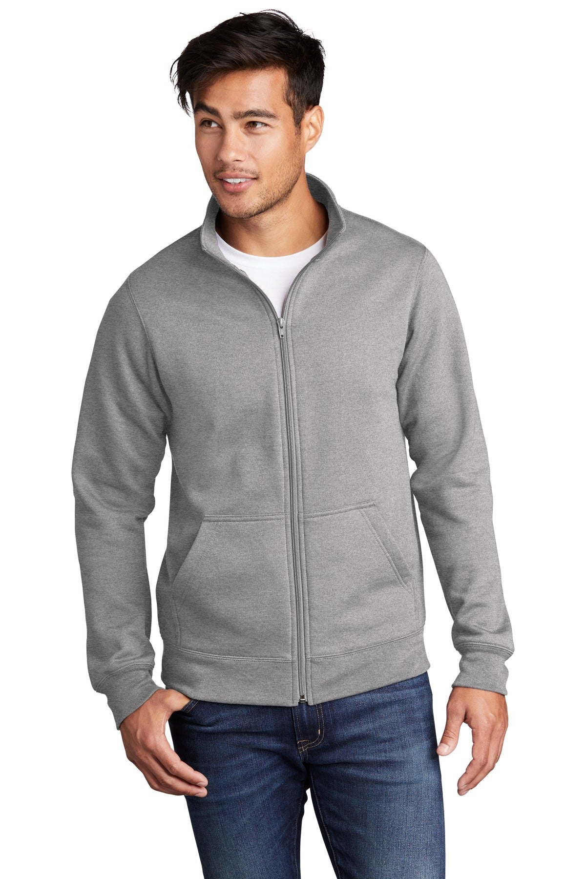 Custom Embroidered or DTF Print on Port & Co ™ Core Fleece Cadet Full-Zip Sweatshirt PC78FZ