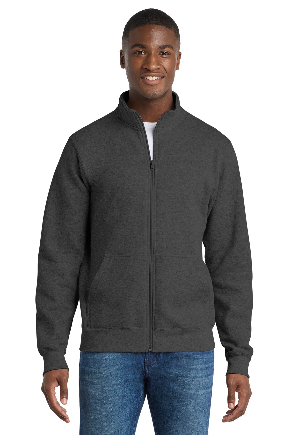 Custom Embroidery or DTF Print - Port & Co ® Core Fleece Cadet Full-Zip Sweatshirt PC78FZ