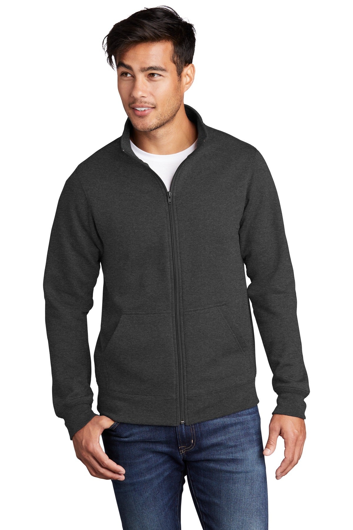 Custom Embroidered - Port & Company ® Core Fleece Cadet Full-Zip Sweatshirt PC78FZ