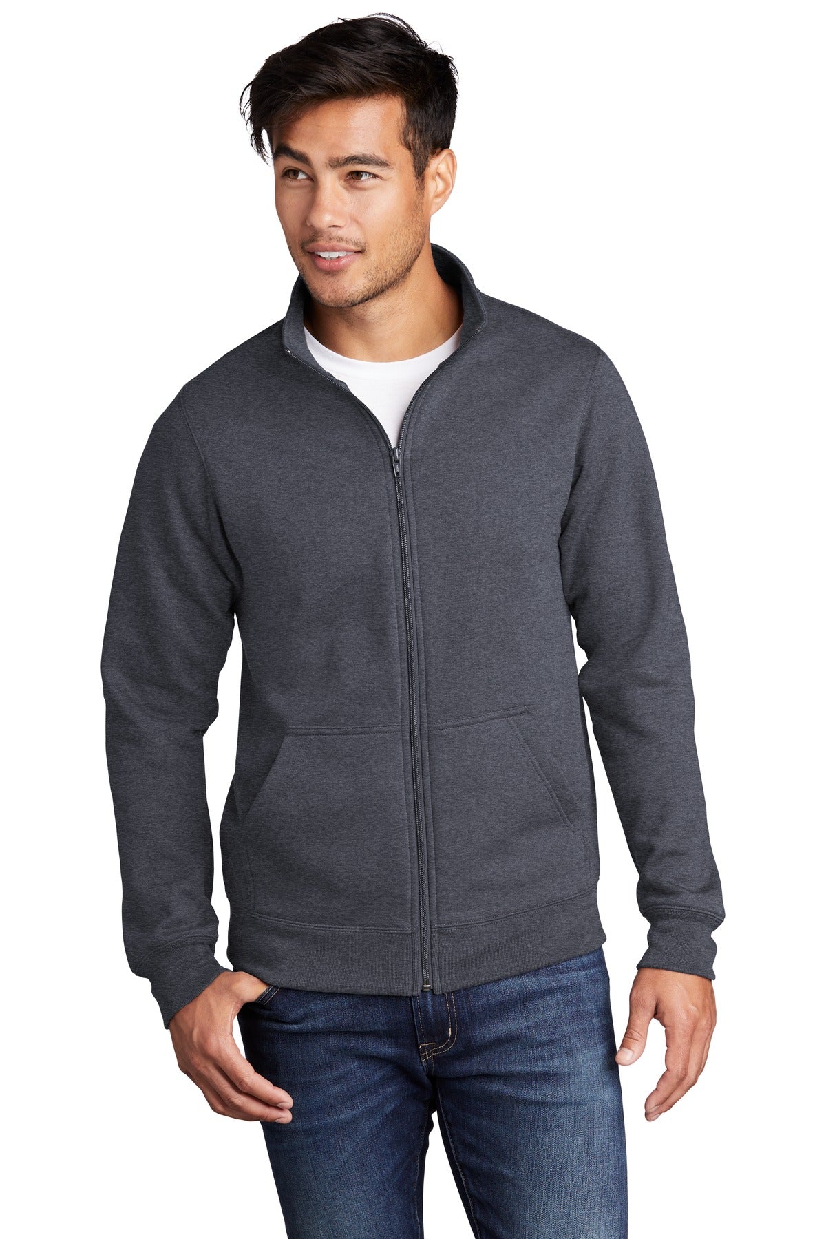 Custom Embroidered or DTF Print on Port & Co ™ Core Fleece Cadet Full-Zip Sweatshirt PC78FZ