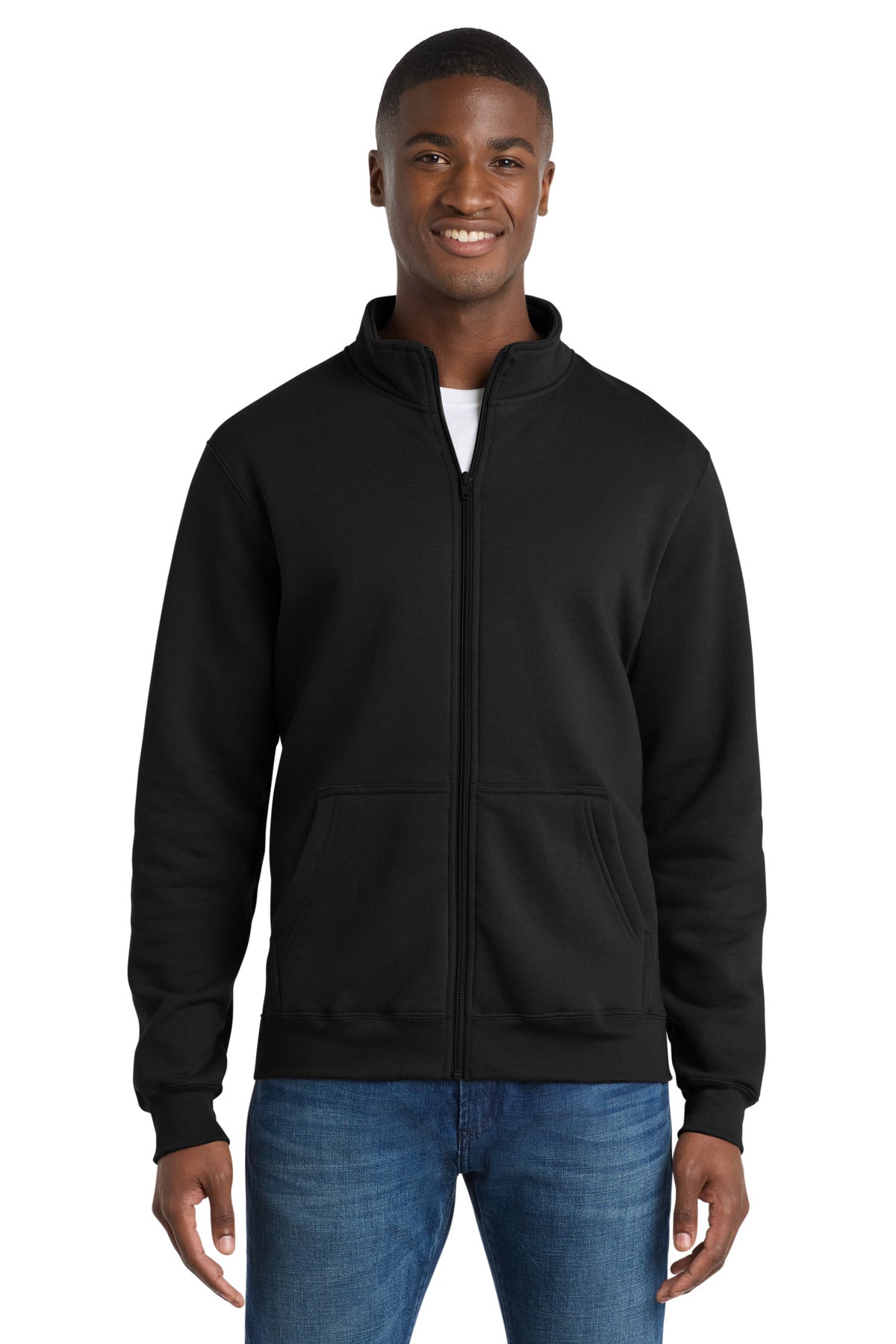 Custom Embroidery or DTF Print - Port & Co ® Core Fleece Cadet Full-Zip Sweatshirt PC78FZ