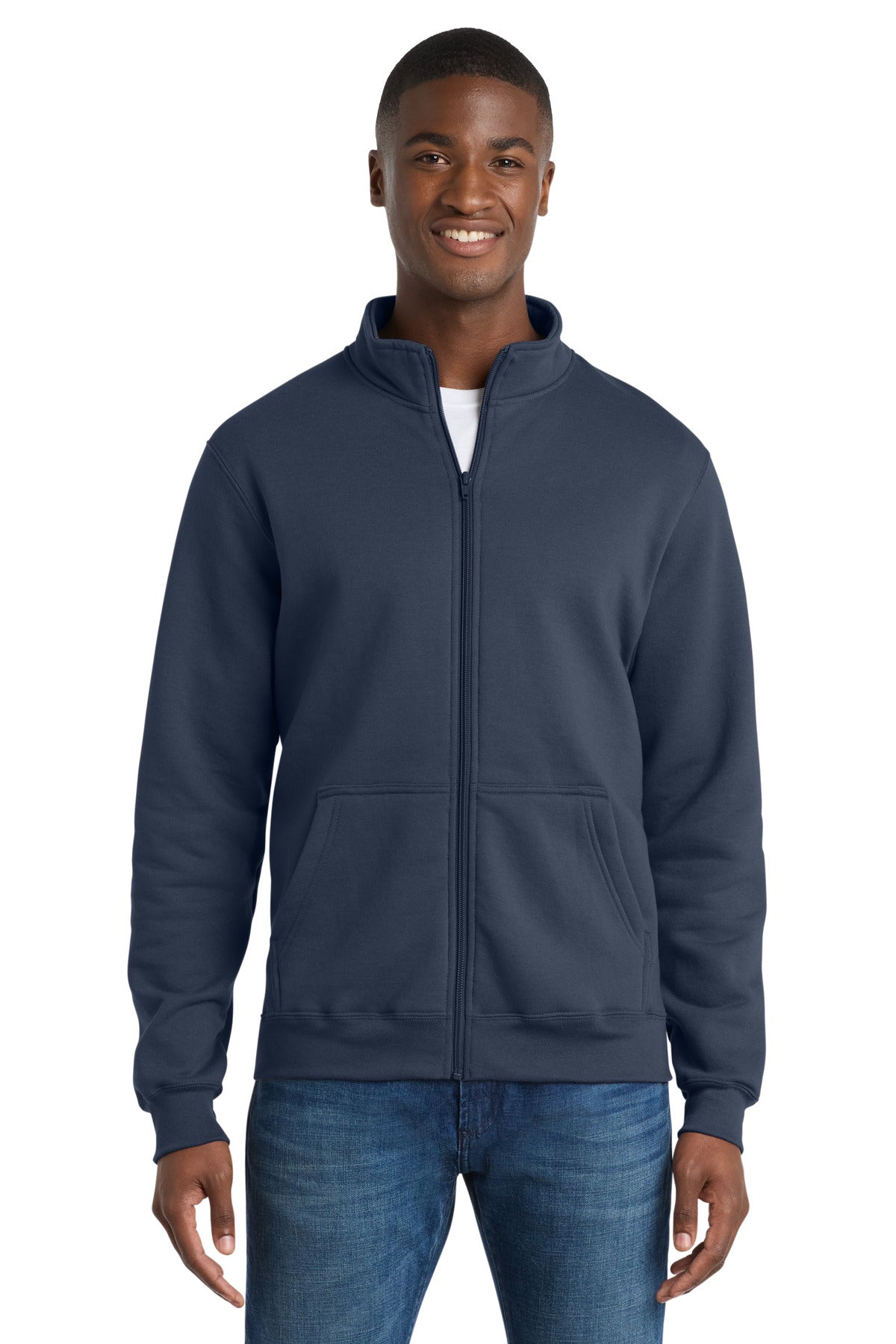 Custom Embroidery or DTF Print - Port & Co ® Core Fleece Cadet Full-Zip Sweatshirt PC78FZ