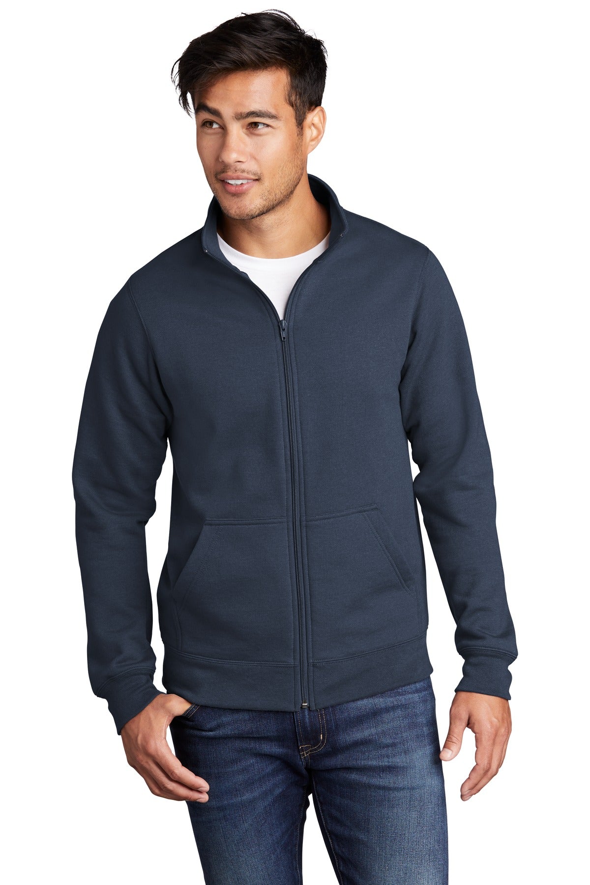 Custom Embroidered - Port & Company ® Core Fleece Cadet Full-Zip Sweatshirt PC78FZ