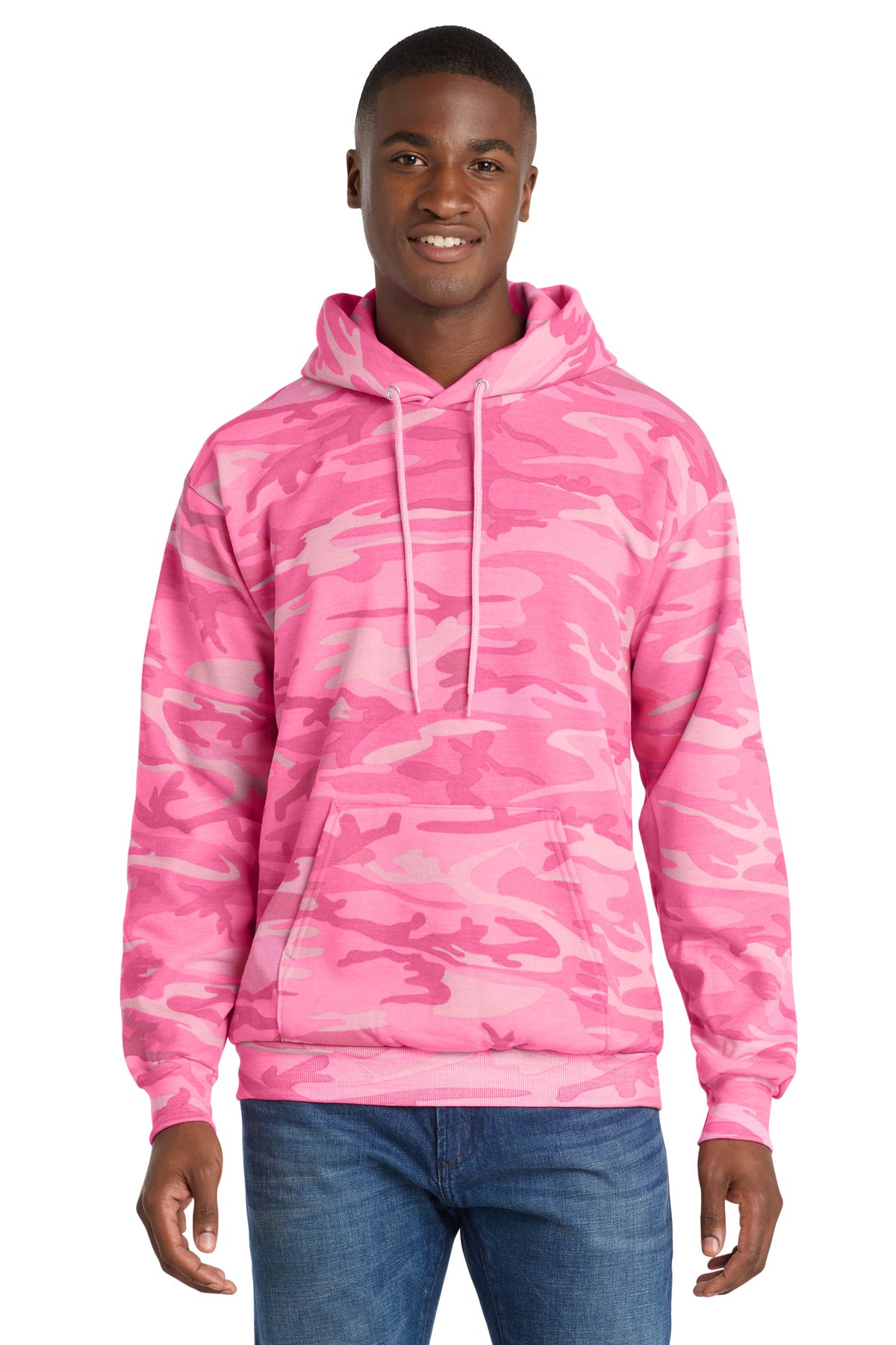 Custom Embroidery or DTF Print - Port & Co ® Core Fleece Camo Pullover Hooded Sweatshirt. PC78HC