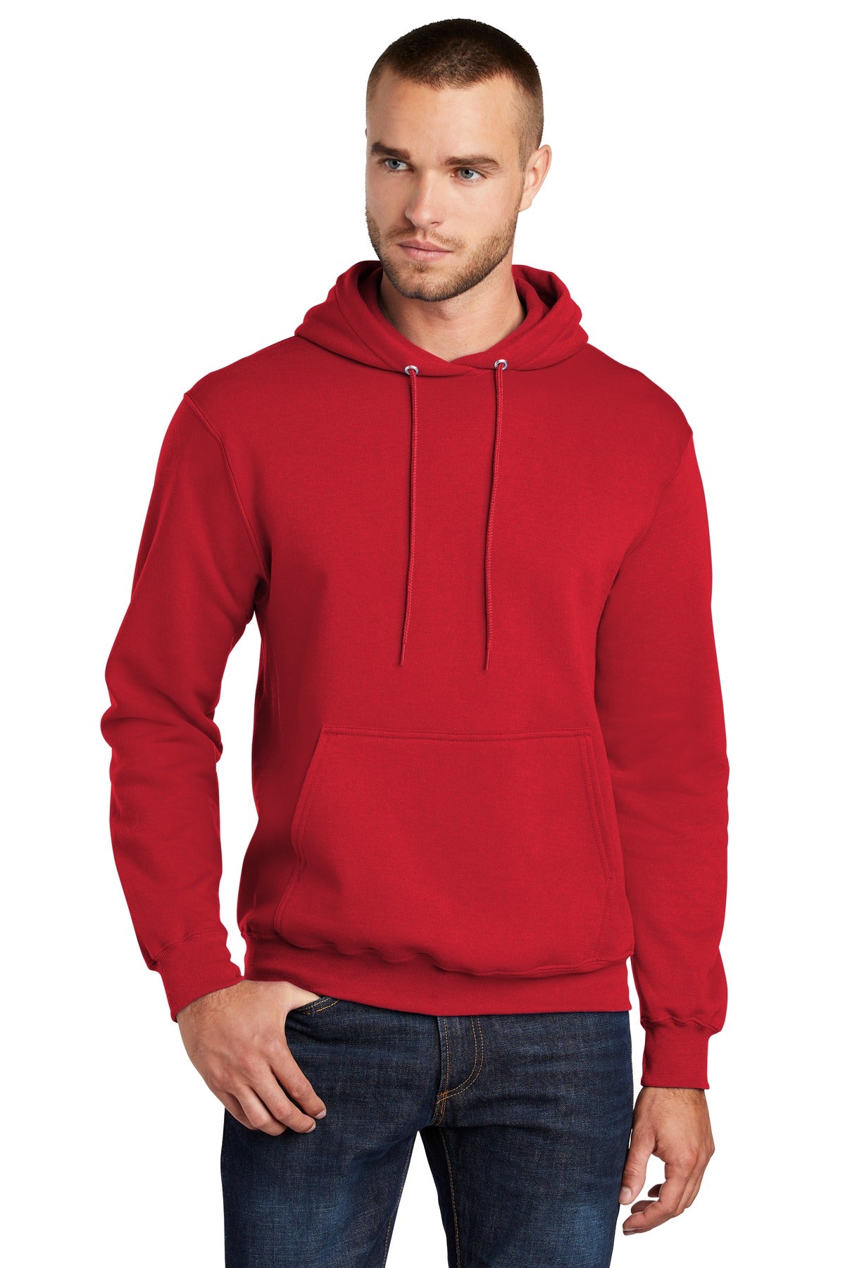 Custom Embroidered or DTF Print on Port & Co ™ Tall Core Fleece Pullover Hooded Sweatshirt PC78HT