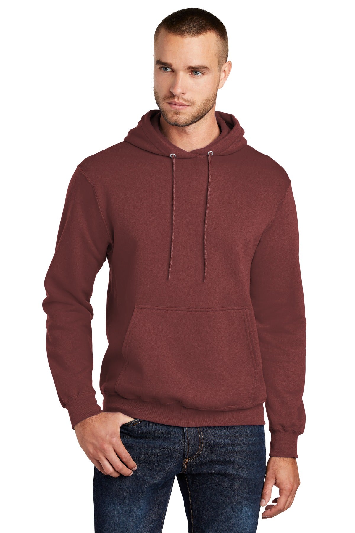 Custom Embroidered or DTF Print on Port & Co ™ Core Fleece Pullover Hooded Sweatshirt. PC78H