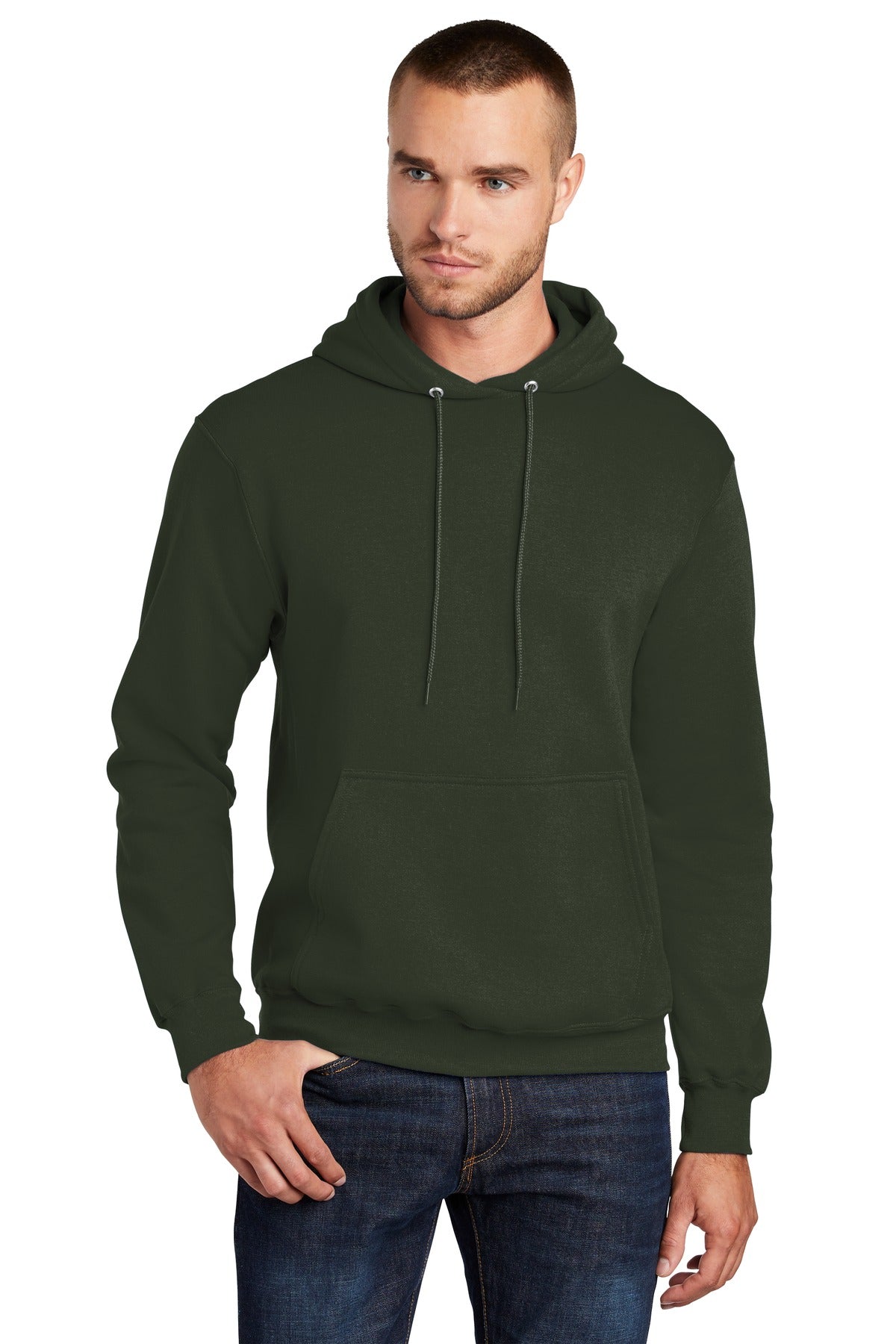 Custom Embroidered or DTF Print on Port & Co ™ Core Fleece Pullover Hooded Sweatshirt. PC78H