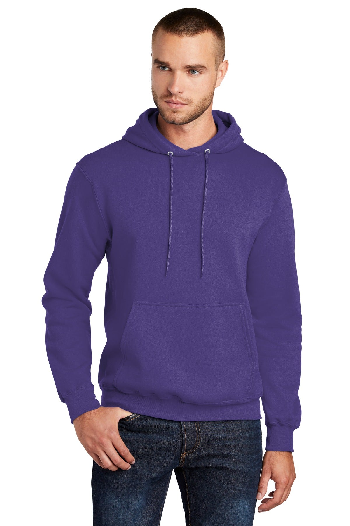 Custom Embroidered or DTF Print on Port & Co ™ Core Fleece Pullover Hooded Sweatshirt. PC78H