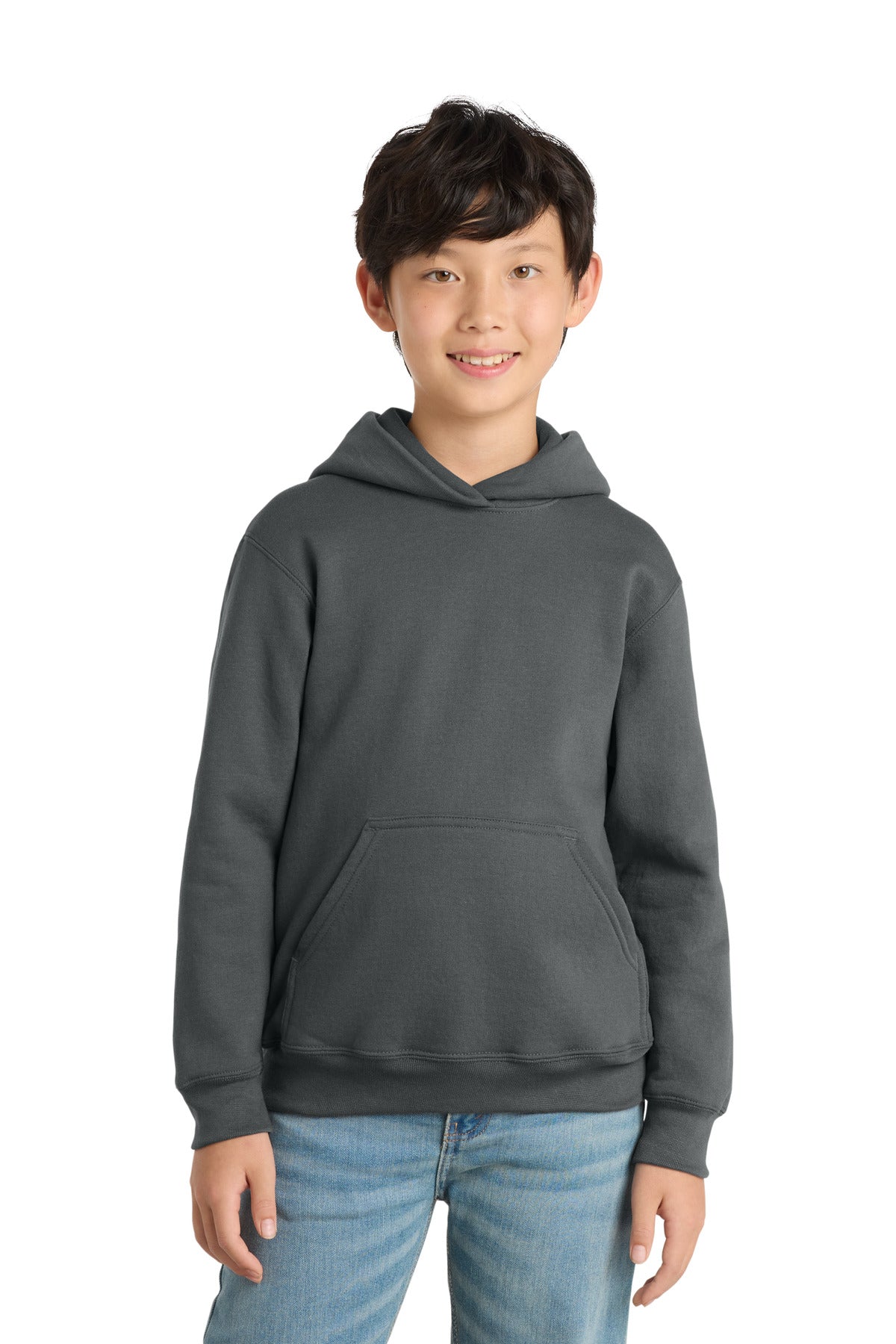Custom Embroidery or DTF Print - Port & Co ™ Youth Core Fleece Pullover Hooded Sweatshirt PC78YH
