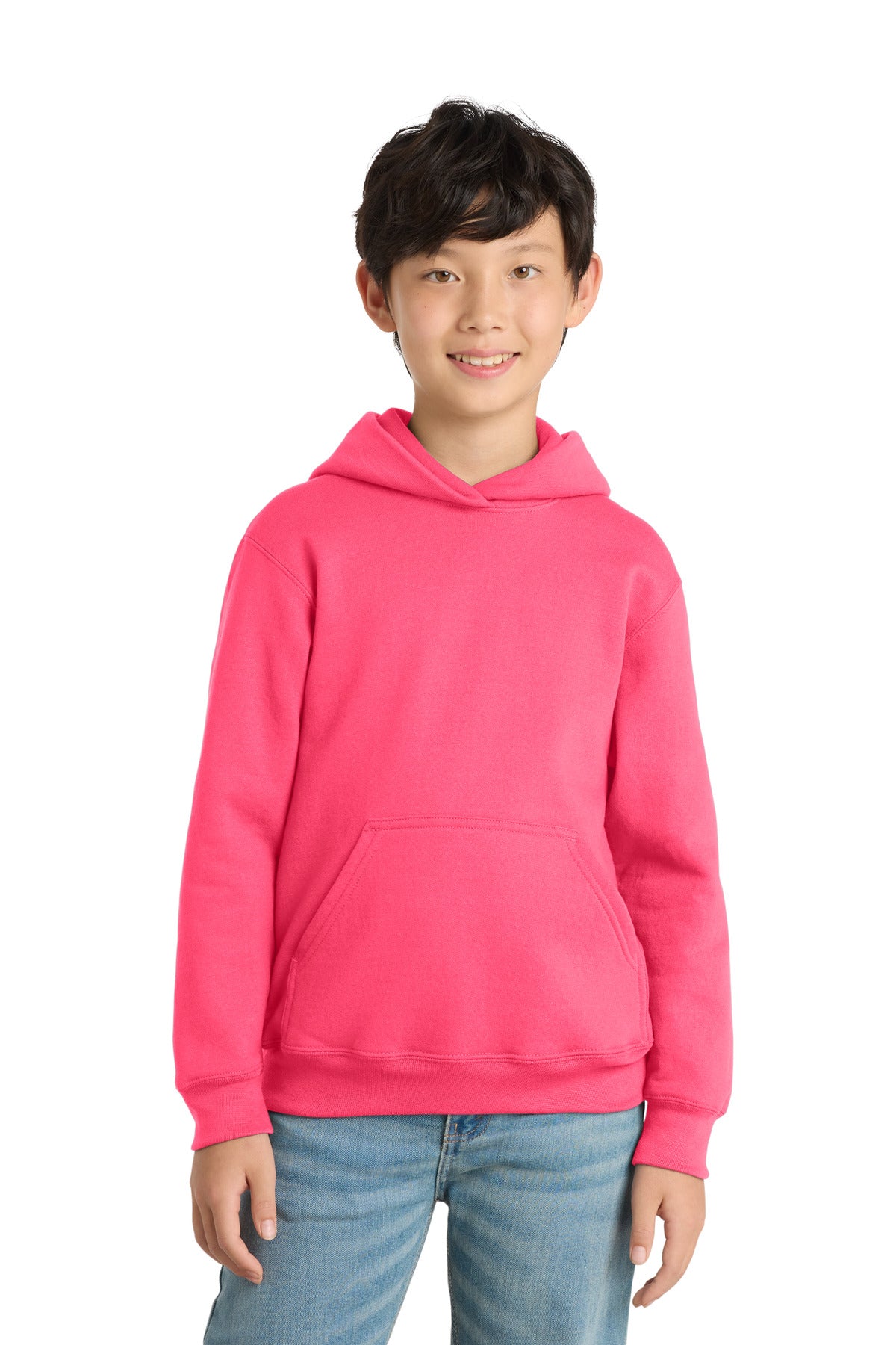 Custom Embroidery or DTF Print - Port & Co ™ Youth Core Fleece Pullover Hooded Sweatshirt PC78YH